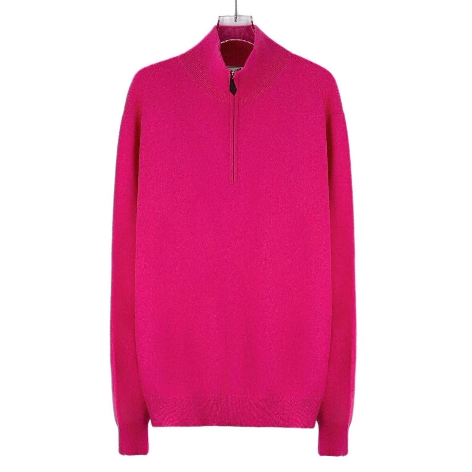 Hermes Hermes Pink Cashmere Half-Zip Sweater Size M Size US M / EU 48-50 / 2 - 2 Thumbnail