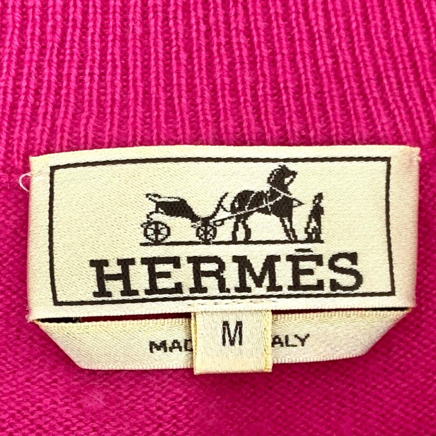 Hermes Hermes Pink Cashmere Half-Zip Sweater Size M Size US M / EU 48-50 / 2 - 6 Thumbnail