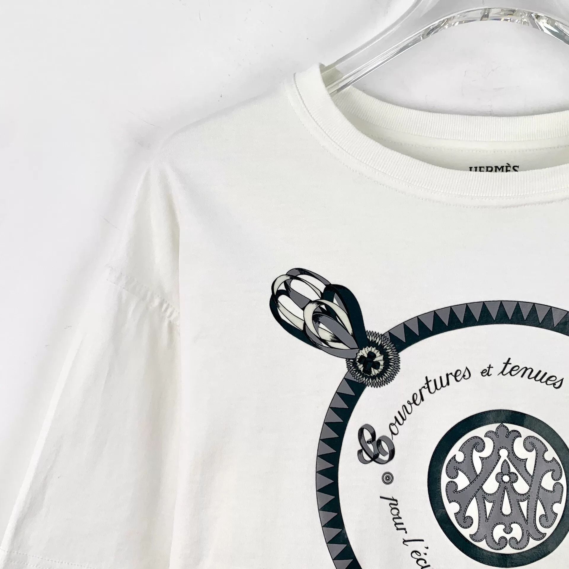 Hermes Hermes Circular Graphic Print Cotton T-Shirt 38 Size S / US 4 / IT 40 - 4 Thumbnail