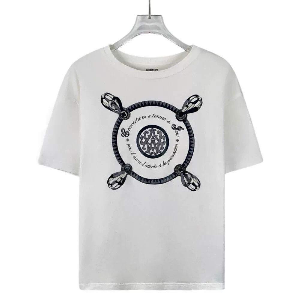 Hermes Hermes Circular Graphic Print Cotton T-Shirt 38 Size S / US 4 / IT 40 - 2 Thumbnail