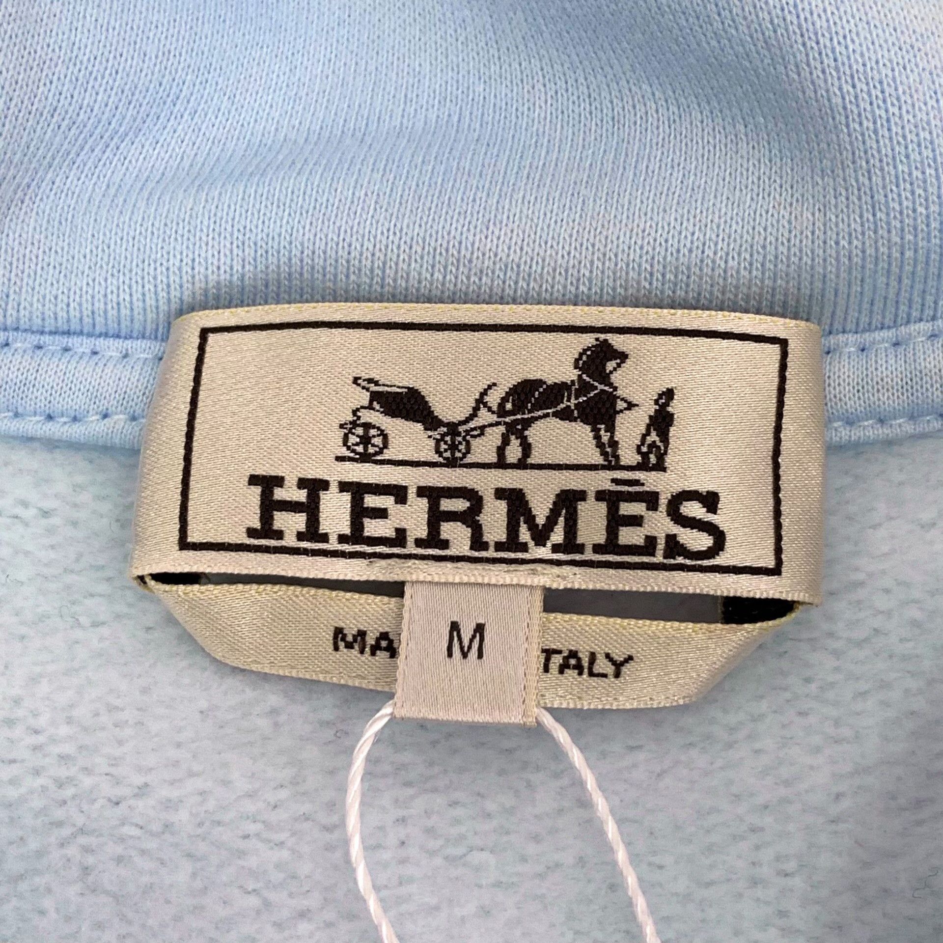 Hermes Hermes Half-Zip Cotton Hoodie Blue Size M Size US M / EU 48-50 / 2 - 6 Thumbnail