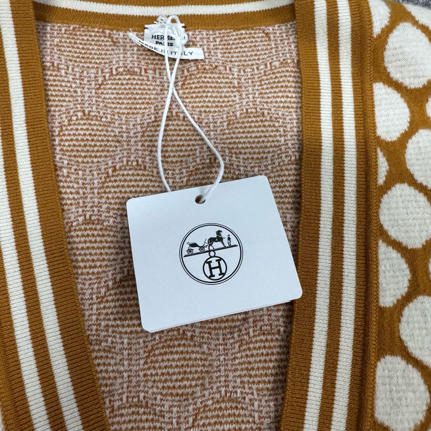 Hermes Hermes Horsebit Polka Dot Knit Cardigan Size 36 Size XS / US 0-2 / IT 36-38 - 6 Thumbnail