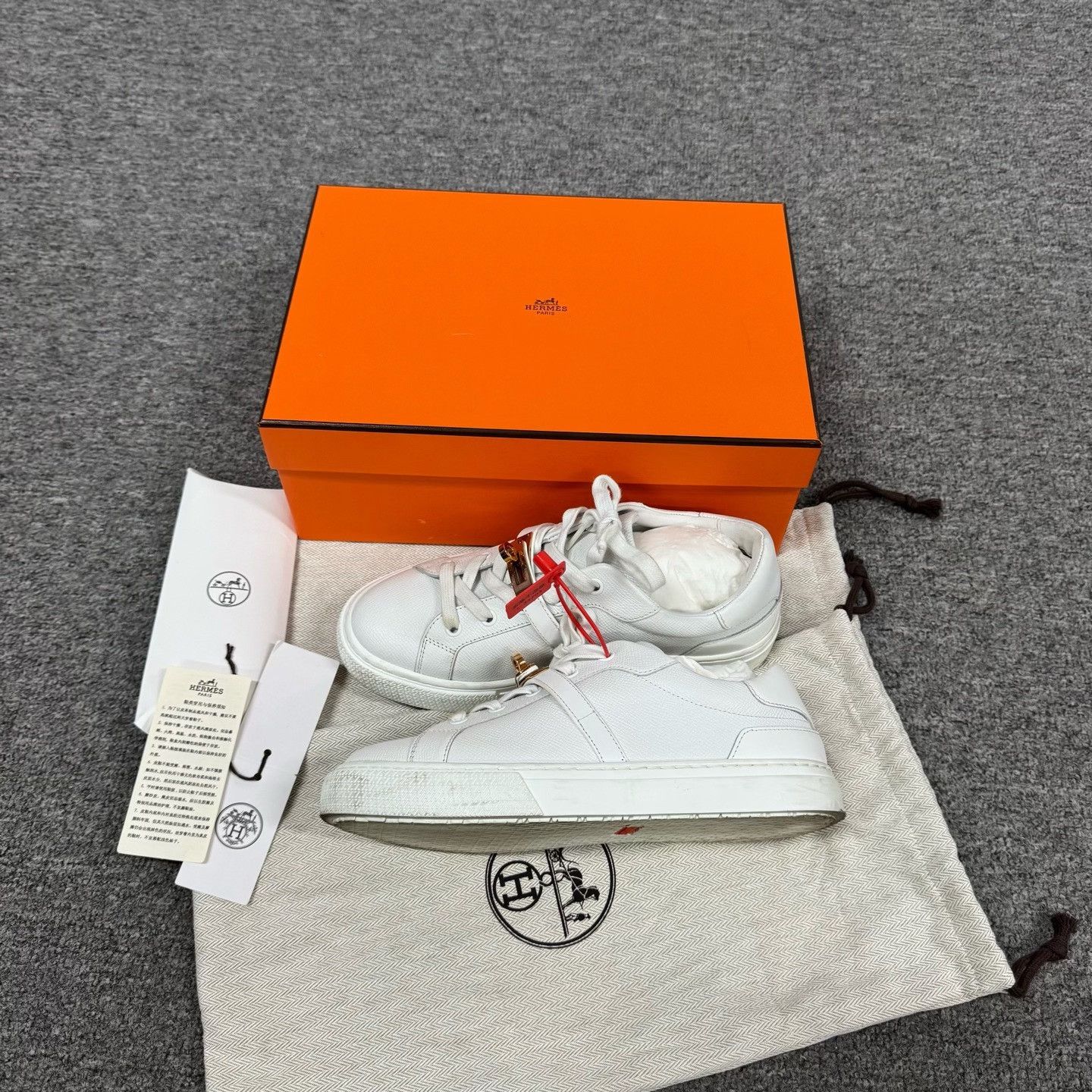 Hermes Hermes Kelly Buckle Day Sneakers IT 37.5 Size US 7.5 / IT 37.5 - 3 Thumbnail