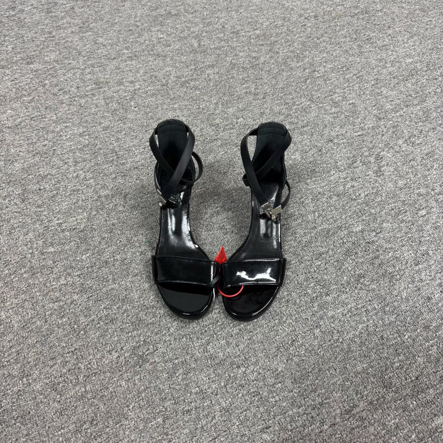 Hermes Hermes Patent Leather Block Heel Sandals 38 Size US 7 / IT 37 - 4 Thumbnail