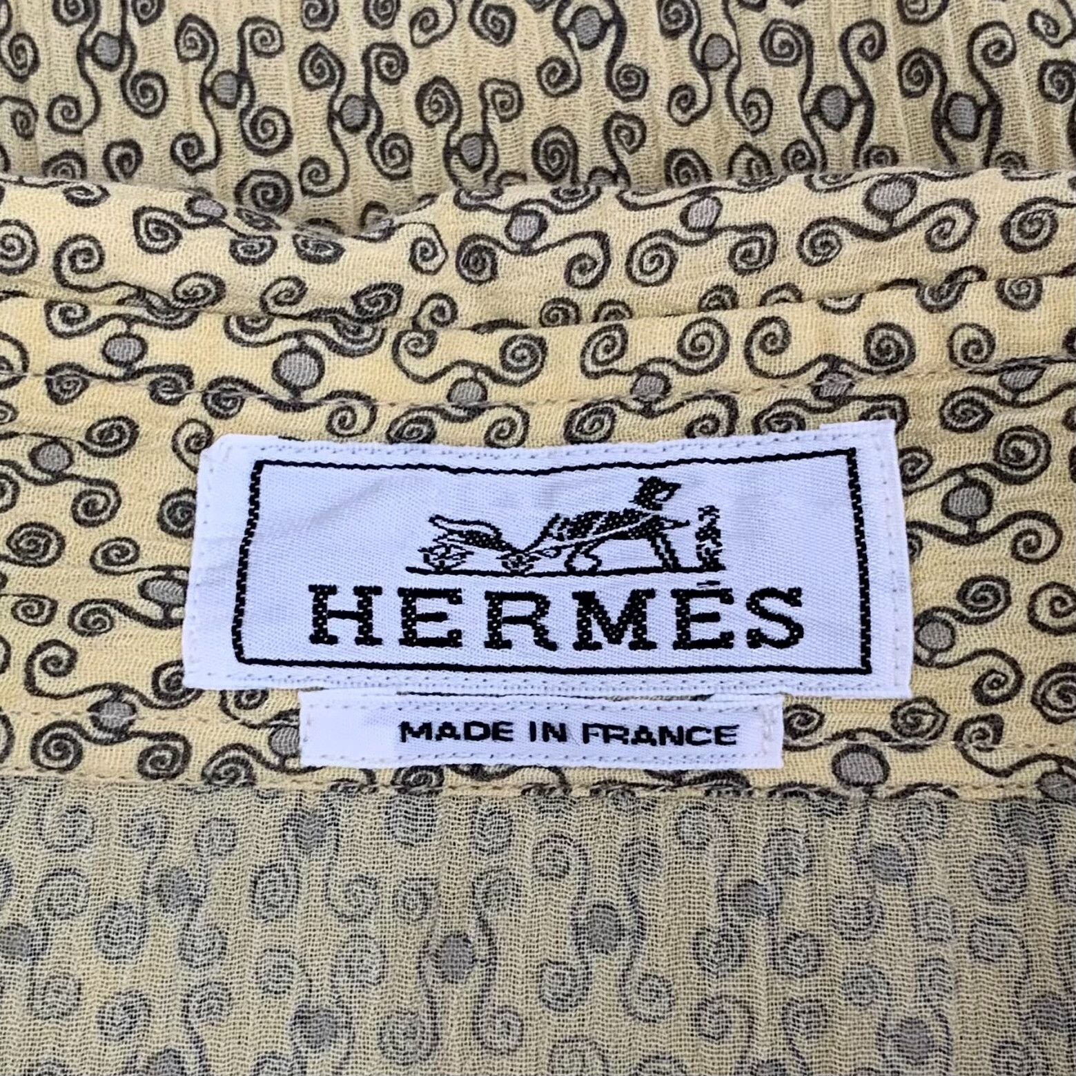 Hermes Hermes Swirl Print Cotton Button Up Shirt 41 Size US L / EU 52-54 / 3 - 6 Thumbnail