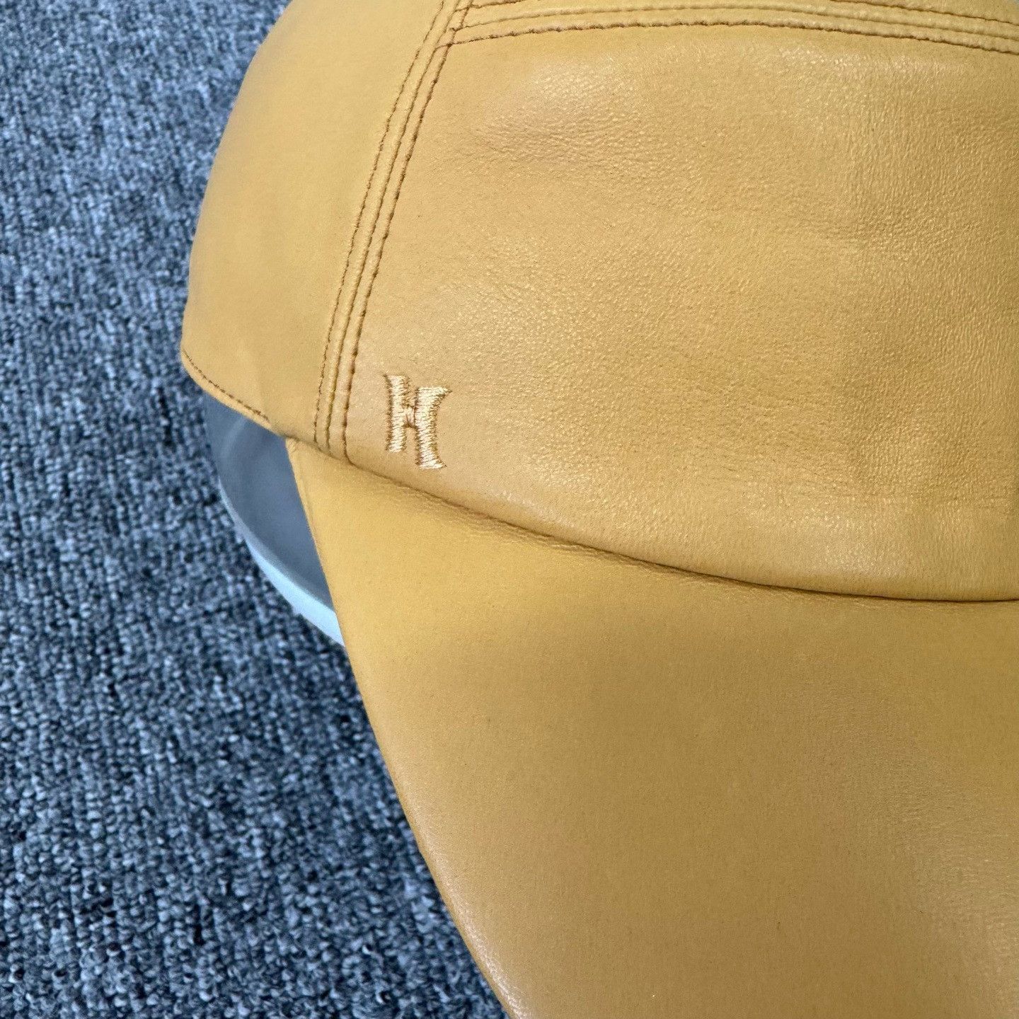 Hermes Hermes Lambskin Leather Baseball Cap 58 Size ONE SIZE - 4 Thumbnail