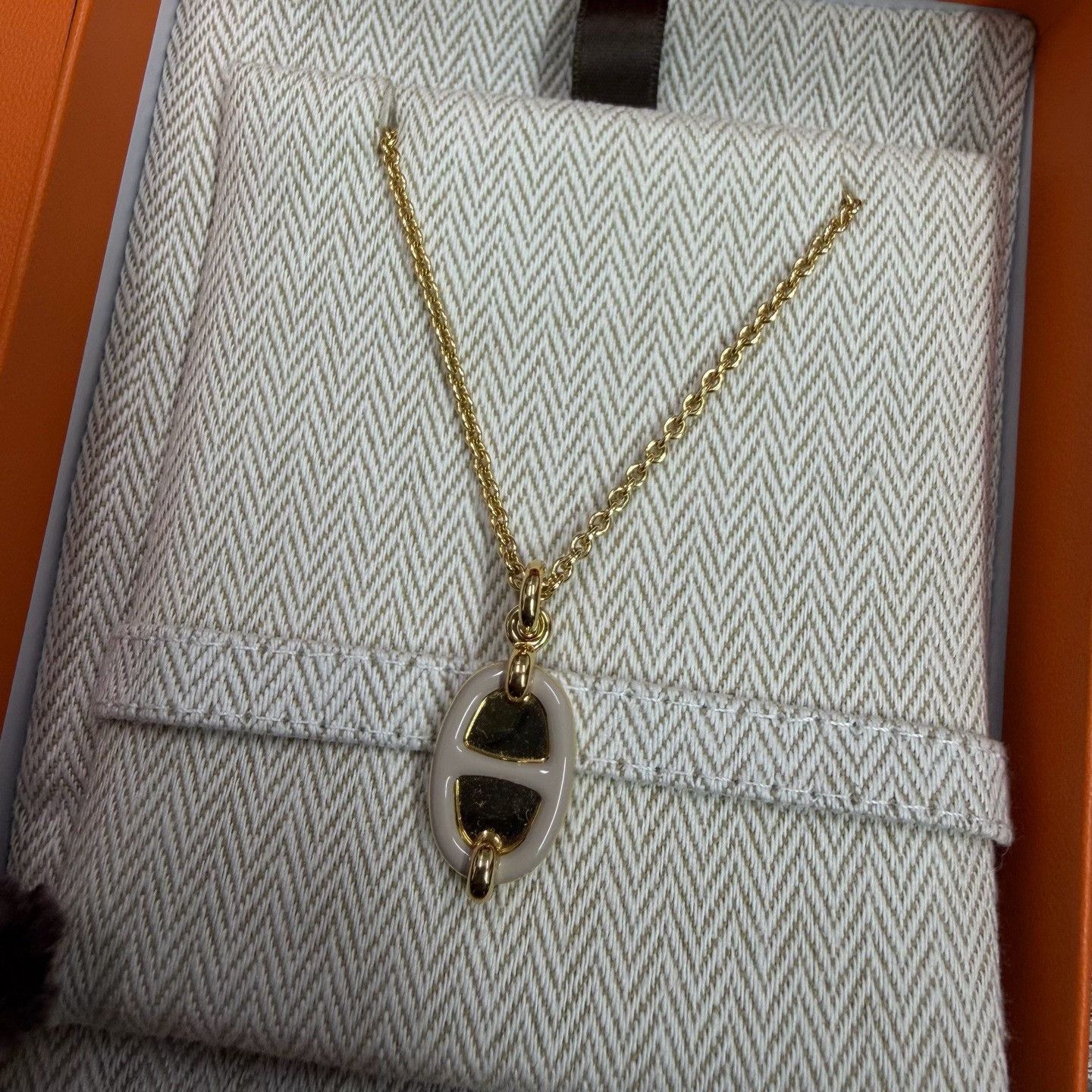Hermes Hermes Gold Mini Maillon Necklace ONE SIZE Size ONE SIZE - 3 Thumbnail