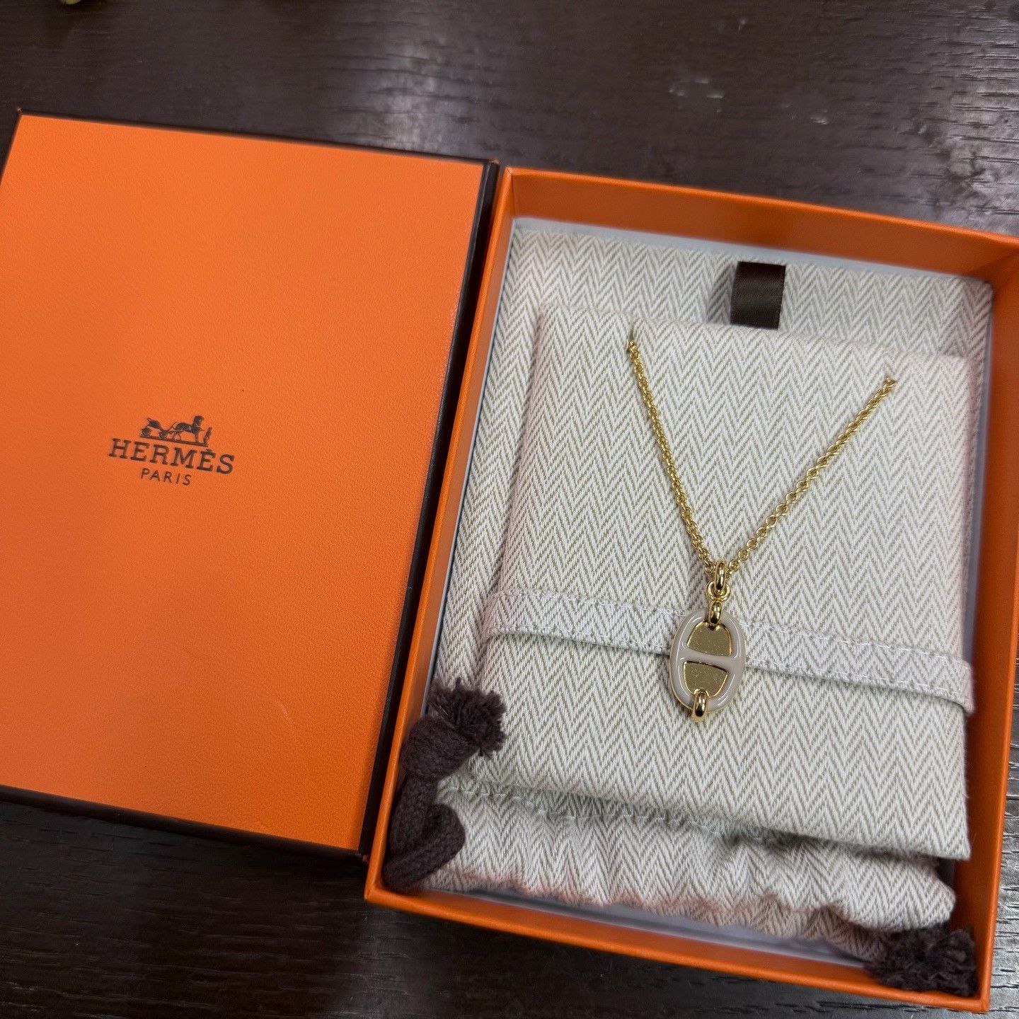 Hermes Hermes Gold Mini Maillon Necklace ONE SIZE Size ONE SIZE - 2 Thumbnail