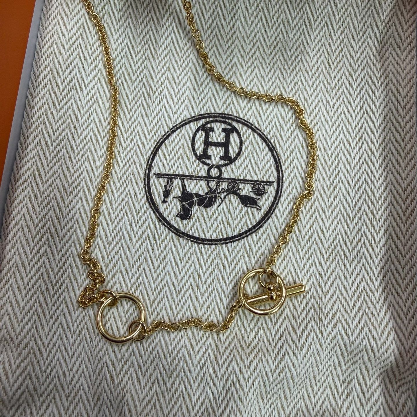 Hermes Hermes Gold Mini Maillon Necklace ONE SIZE Size ONE SIZE - 5 Thumbnail