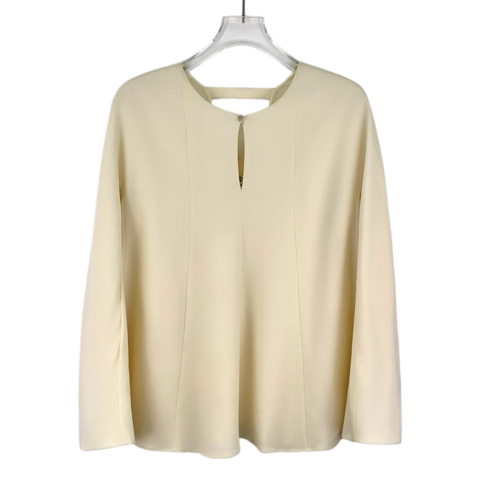 Hermes Hermes Beige Virgin Wool Blouse Size 36 Size XS / US 0-2 / IT 36-38 - 2 Thumbnail