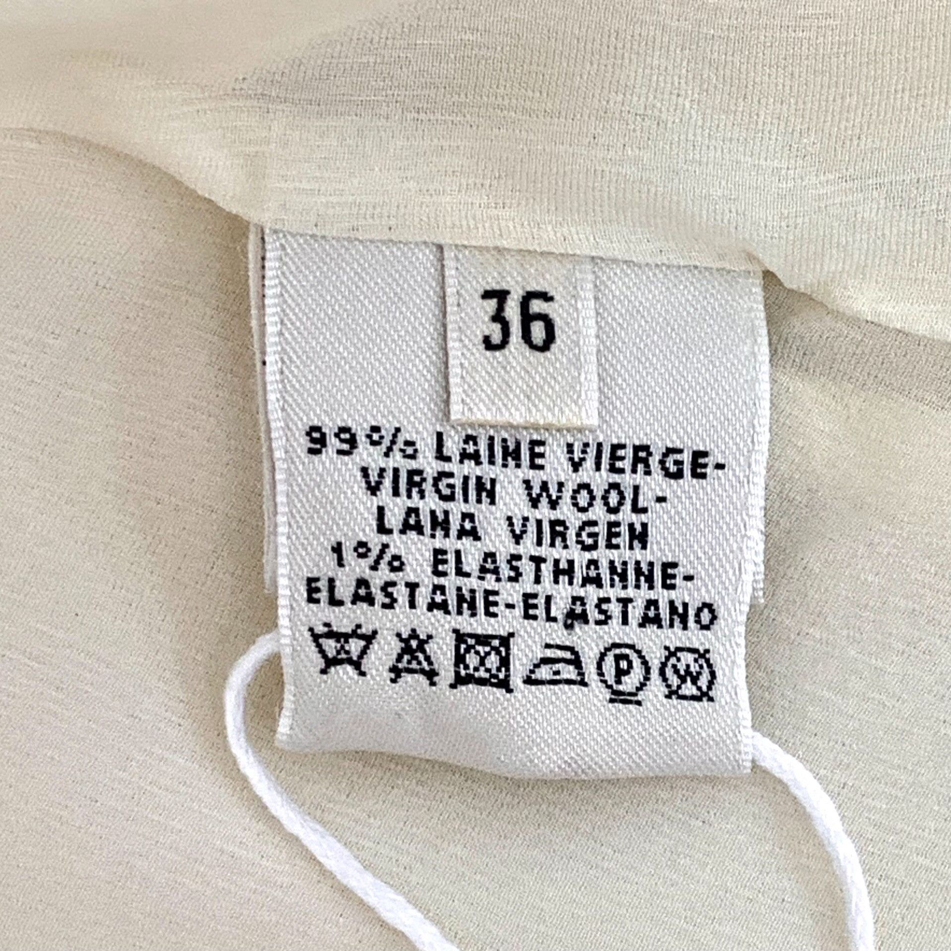 Hermes Hermes Beige Virgin Wool Blouse Size 36 Size XS / US 0-2 / IT 36-38 - 7 Thumbnail
