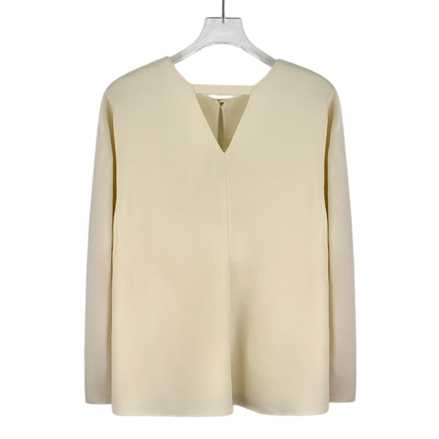 Hermes Hermes Beige Virgin Wool Blouse Size 36 Size XS / US 0-2 / IT 36-38 - 3 Thumbnail