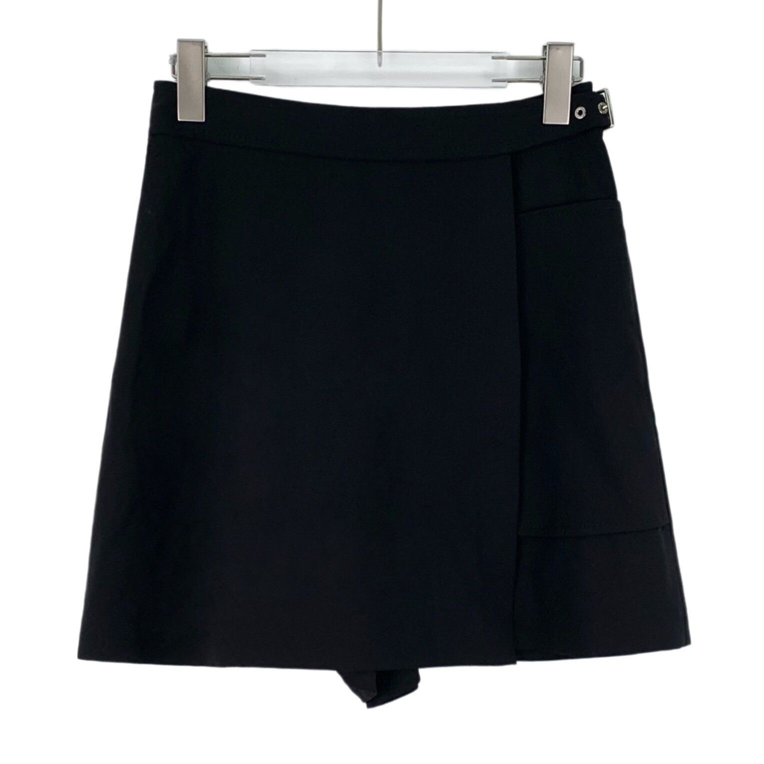Hermes Hermes Black Buckle Detail Wrap Shorts FR 36 Size 26" / US 2 / IT 38 - 2 Thumbnail