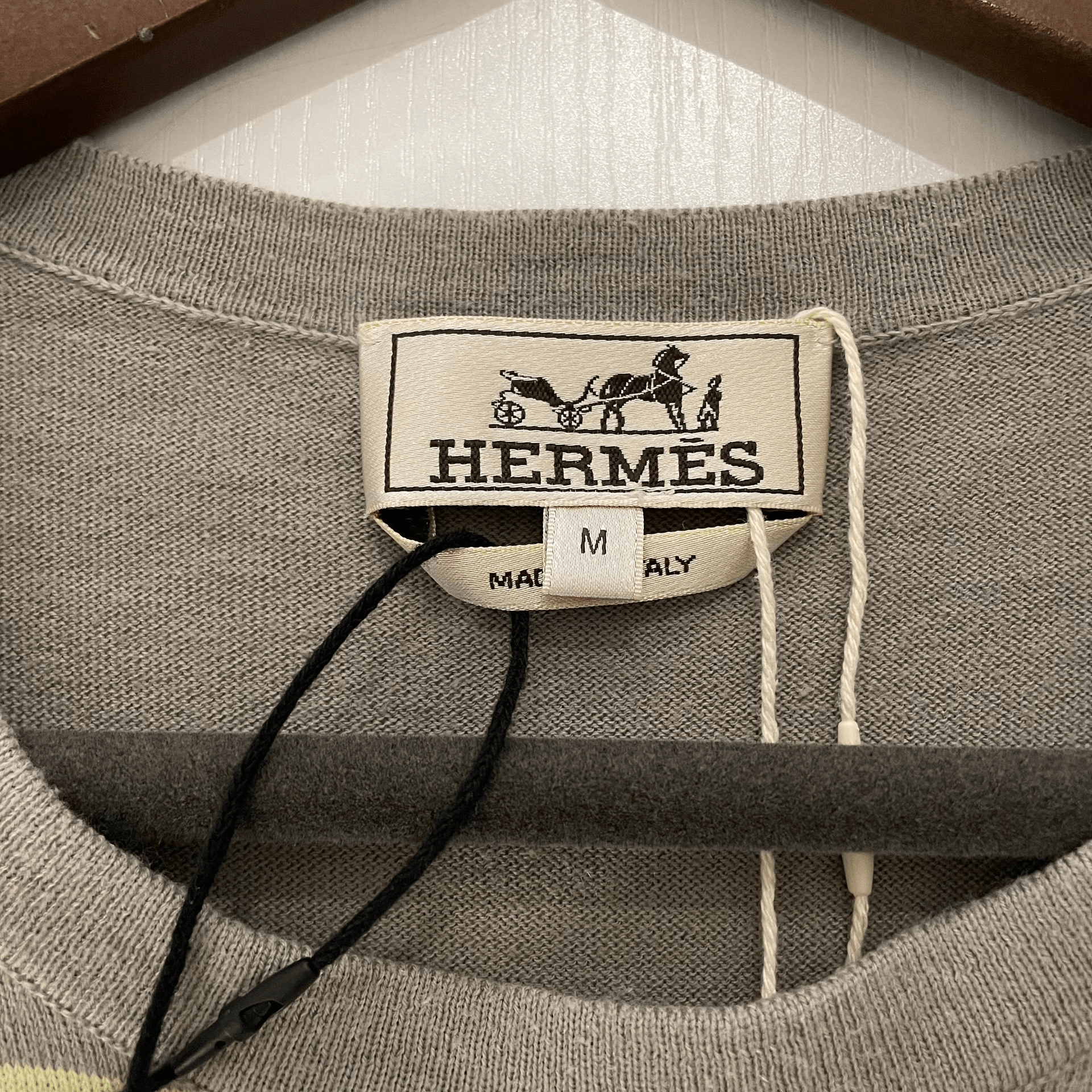 Hermes Hermes Paneled Cotton Cashmere Knit T-Shirt M Size US M / EU 48-50 / 2 - 4 Thumbnail