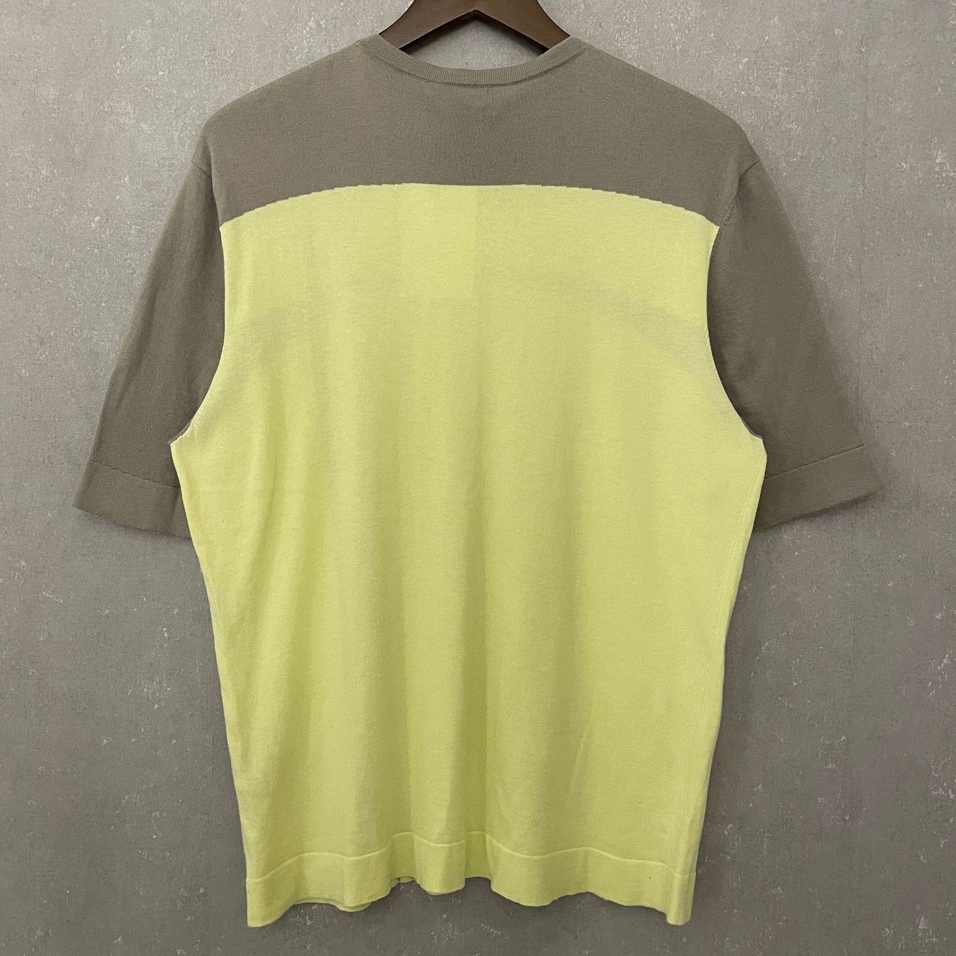 Hermes Hermes Paneled Cotton Cashmere Knit T-Shirt M Size US M / EU 48-50 / 2 - 3 Thumbnail