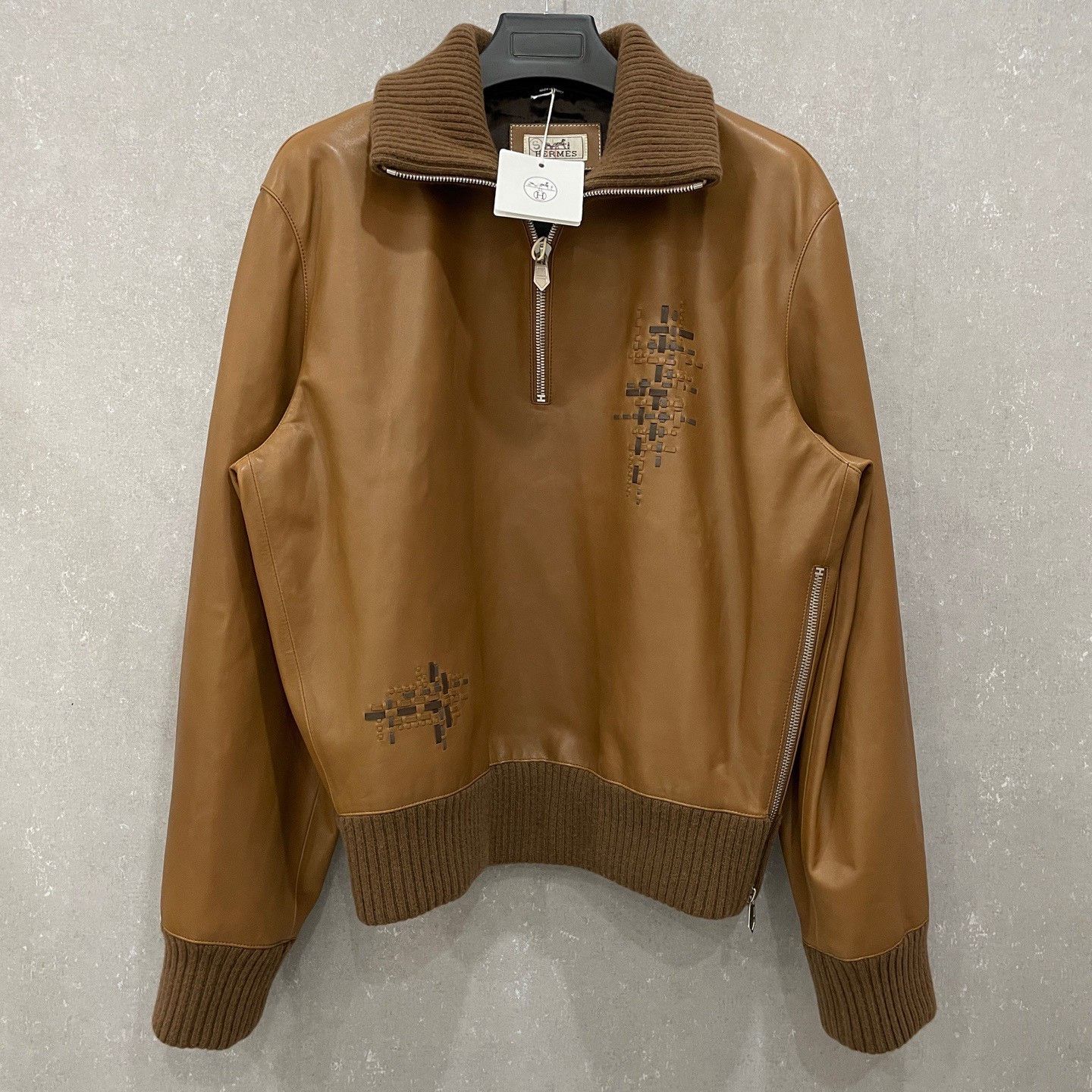 Hermes Hermes Half-Zip Calfskin Leather Jacket Size 48 Size US M / EU 48-50 / 2 - 7 Thumbnail