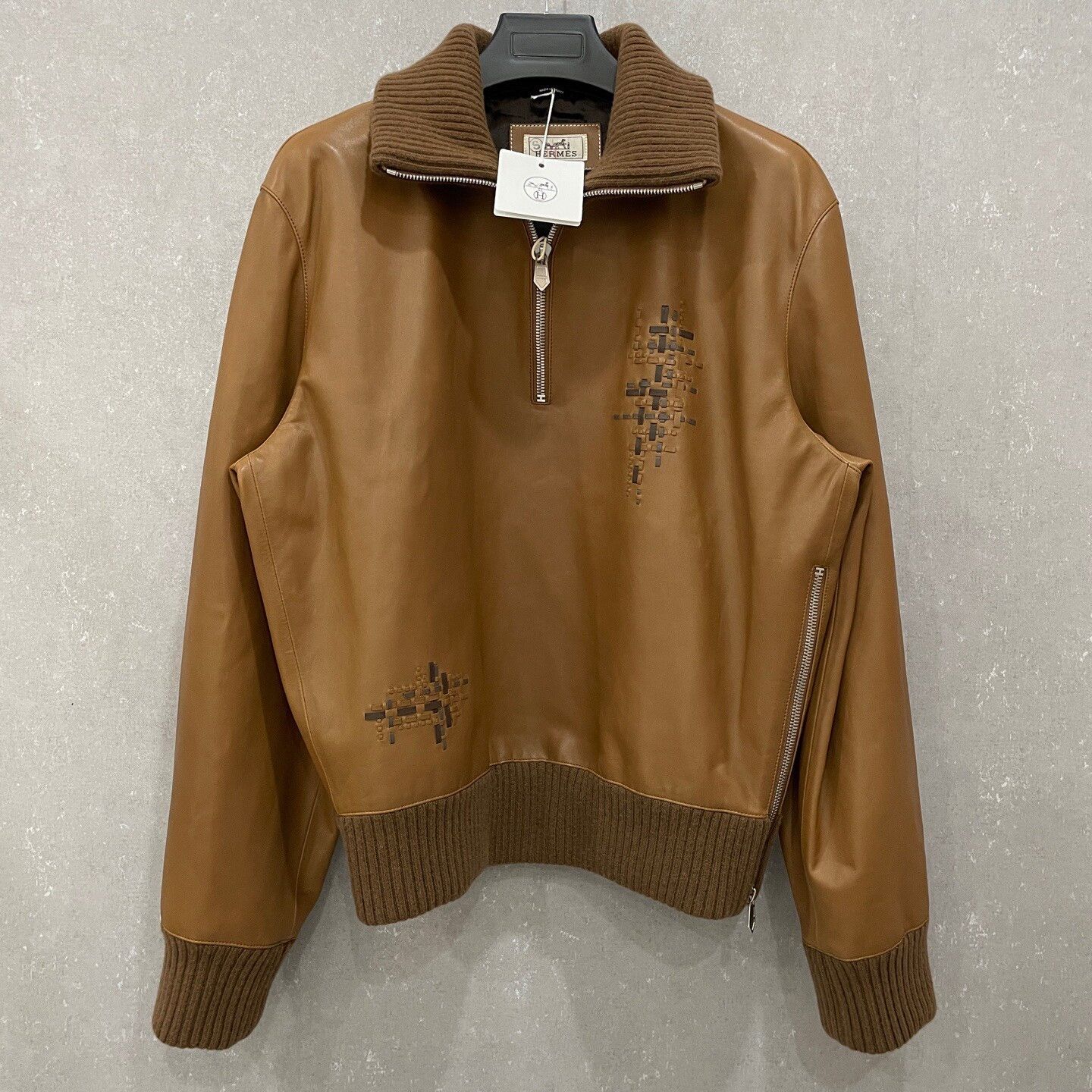 Hermes Hermes Half-Zip Calfskin Leather Jacket Size 48 Size US M / EU 48-50 / 2 - 2 Thumbnail