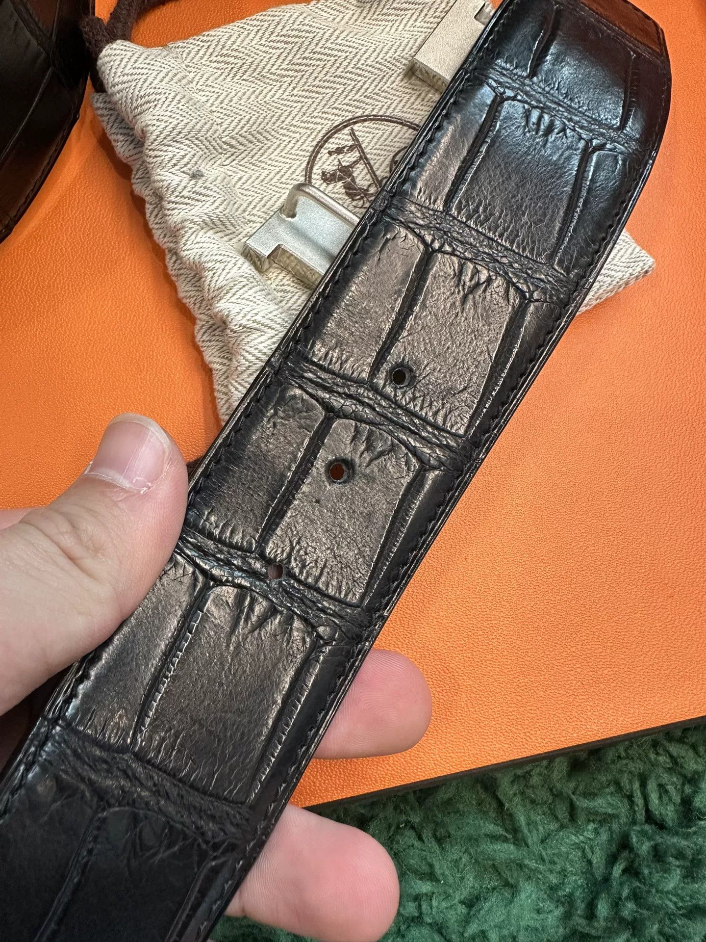 Hermes Hermes Reversible H Buckle Leather Belt 32 Size 32 - 4 Thumbnail