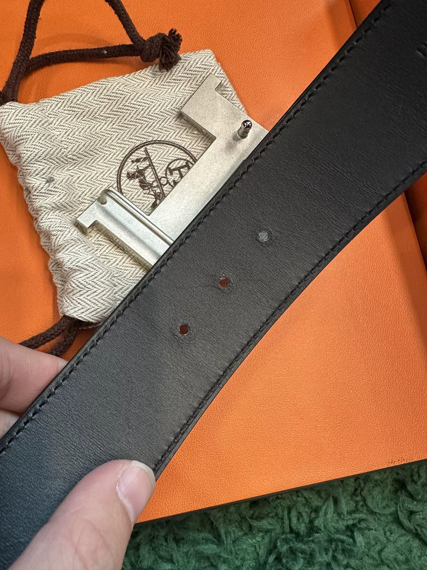Hermes Hermes Reversible H Buckle Leather Belt 32 Size 32 - 5 Thumbnail
