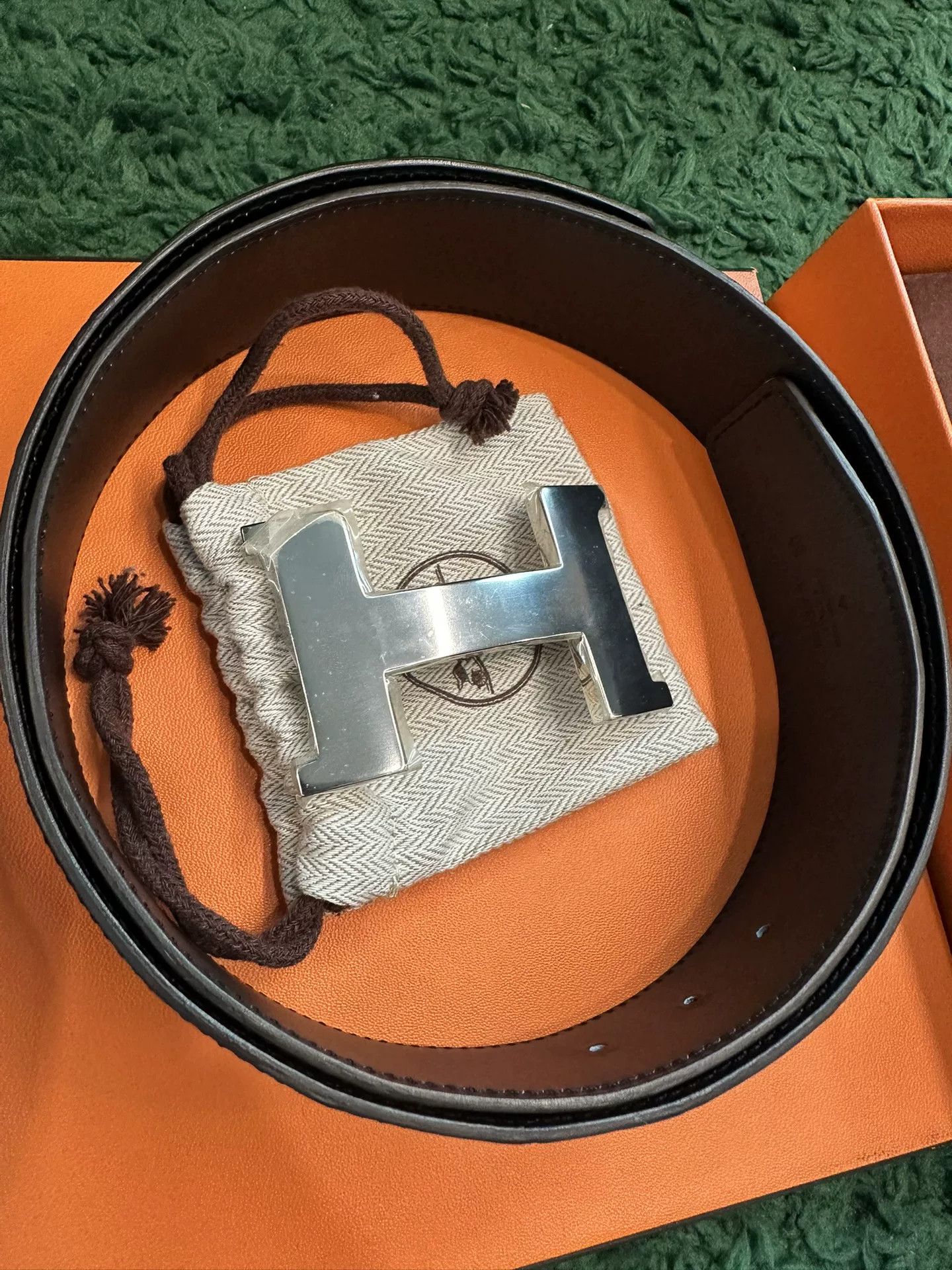 Hermes Hermes Reversible H Buckle Leather Belt 32 Size 32 - 2 Thumbnail
