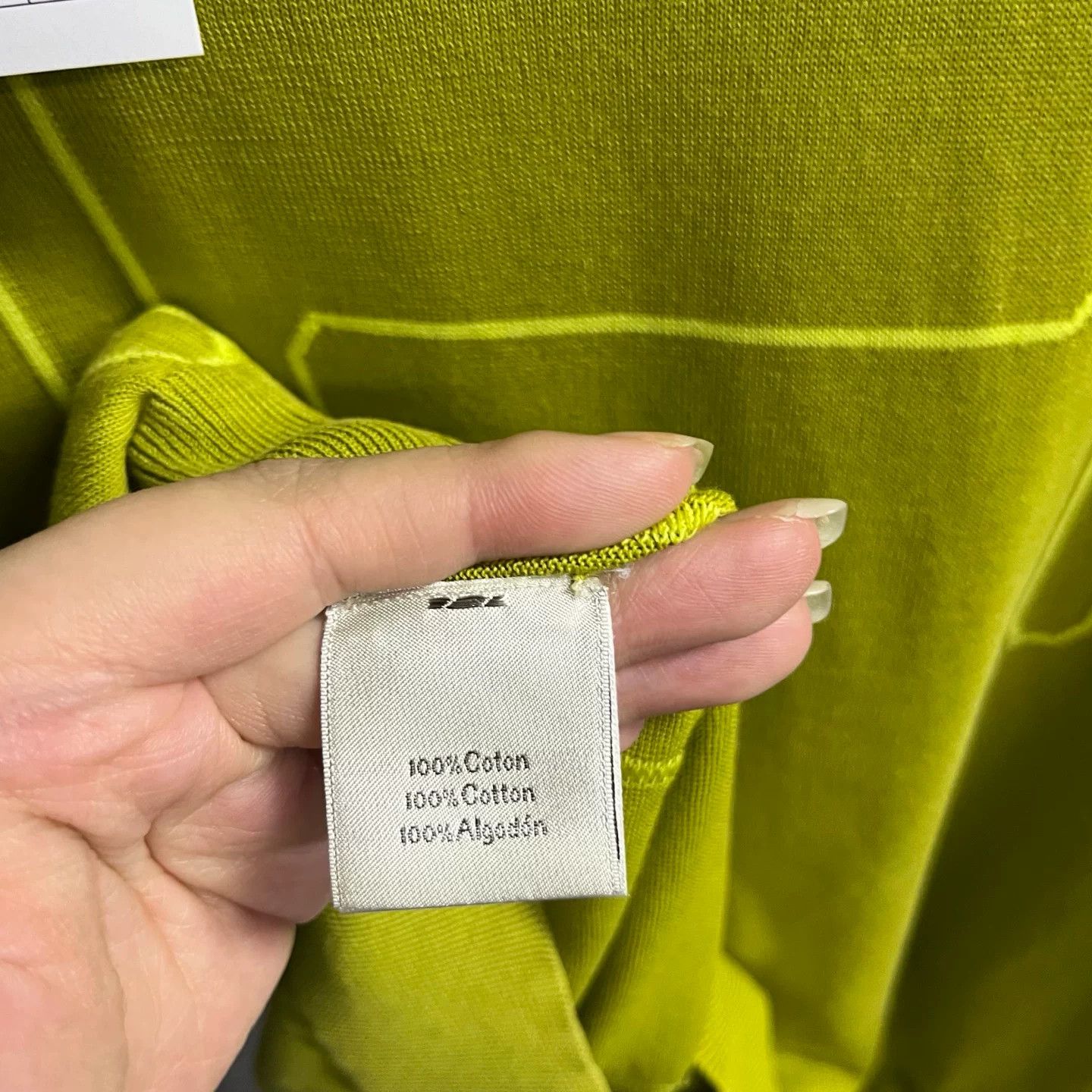 Hermes Hermes Apple Green Geometric Knit T-Shirt Size L Size US L / EU 52-54 / 3 - 5 Thumbnail