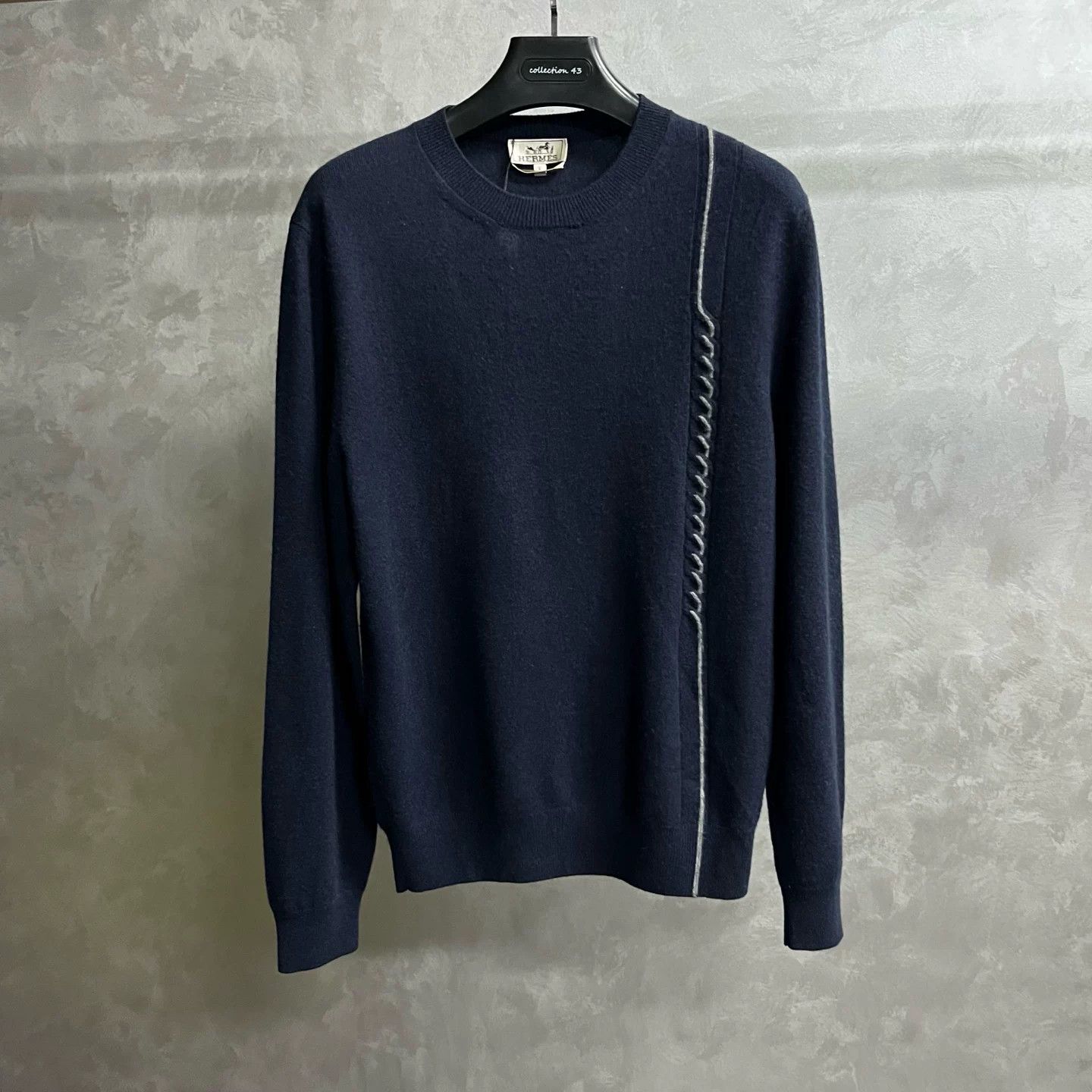 Hermes Hermes Cashmere Contrast Trim Sweater L Size US L / EU 52-54 / 3 - 2 Thumbnail