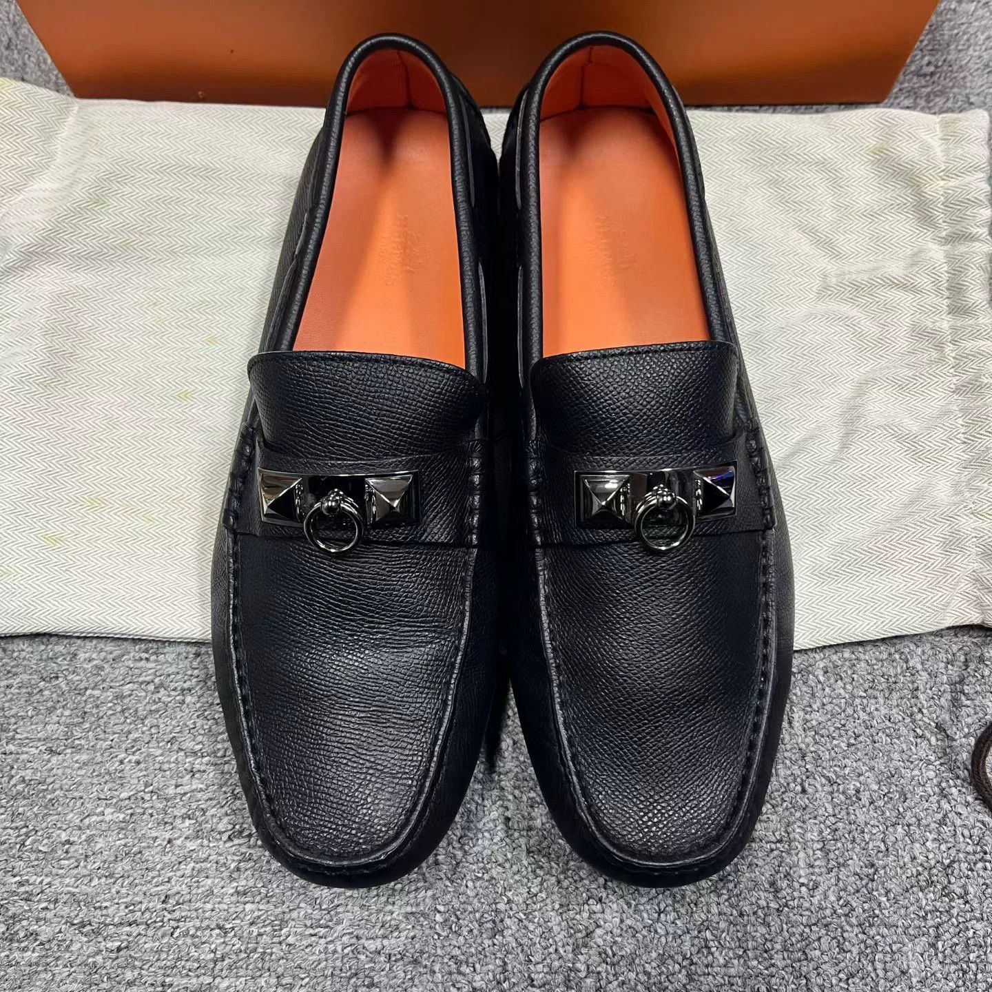Hermes Hermes Black Leather Kelly Buckle Loafers Size 41 Size US 8 / EU 41 - 4 Thumbnail