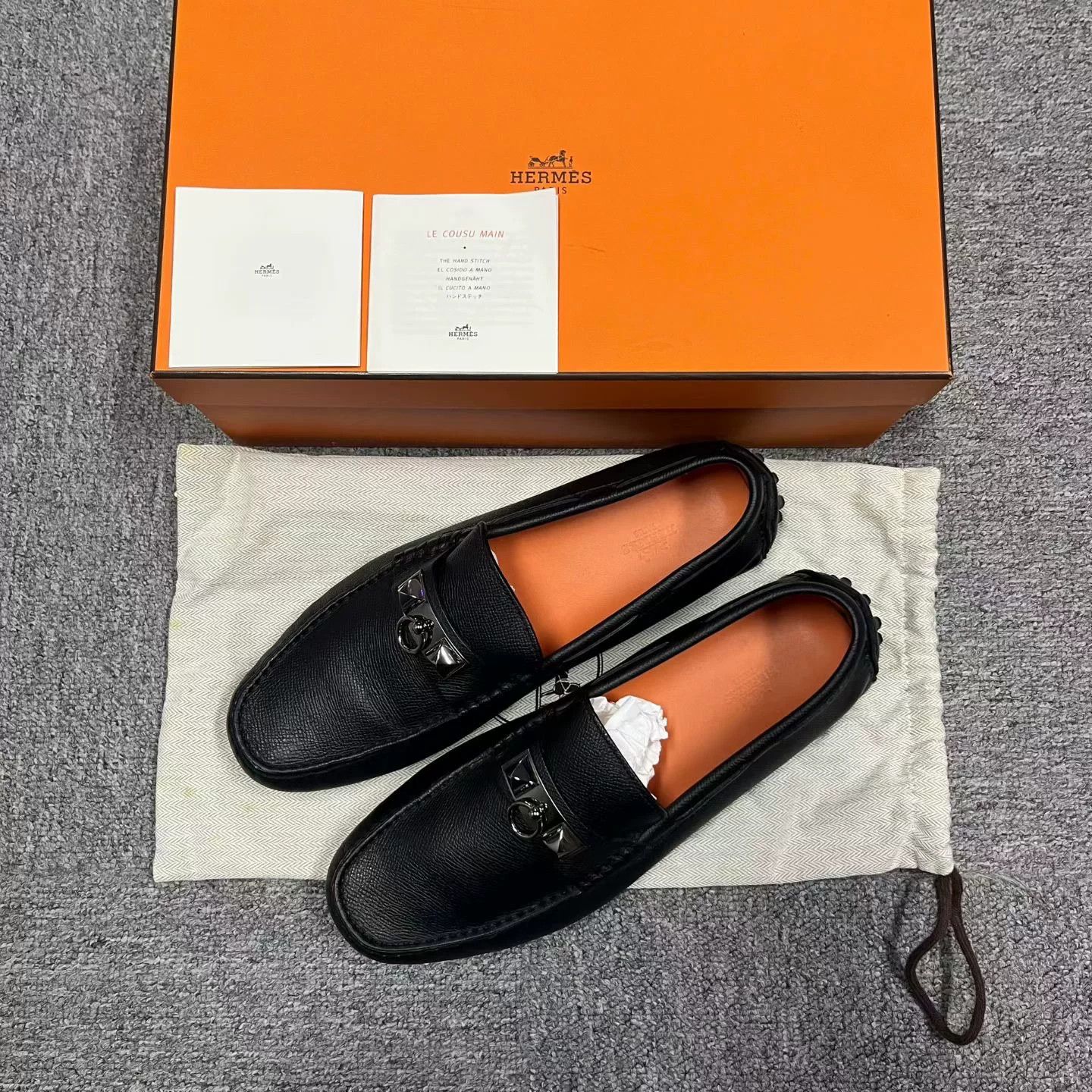 Hermes Hermes Black Leather Kelly Buckle Loafers Size 41 Size US 8 / EU 41 - 2 Thumbnail