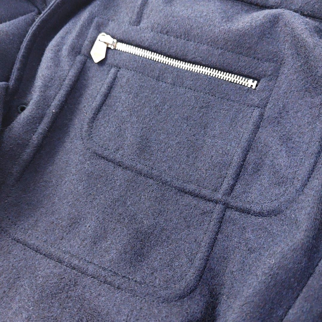 Hermes Hermès Navy Wool Zip Pocket Blazer 38R Size 38R - 6 Thumbnail