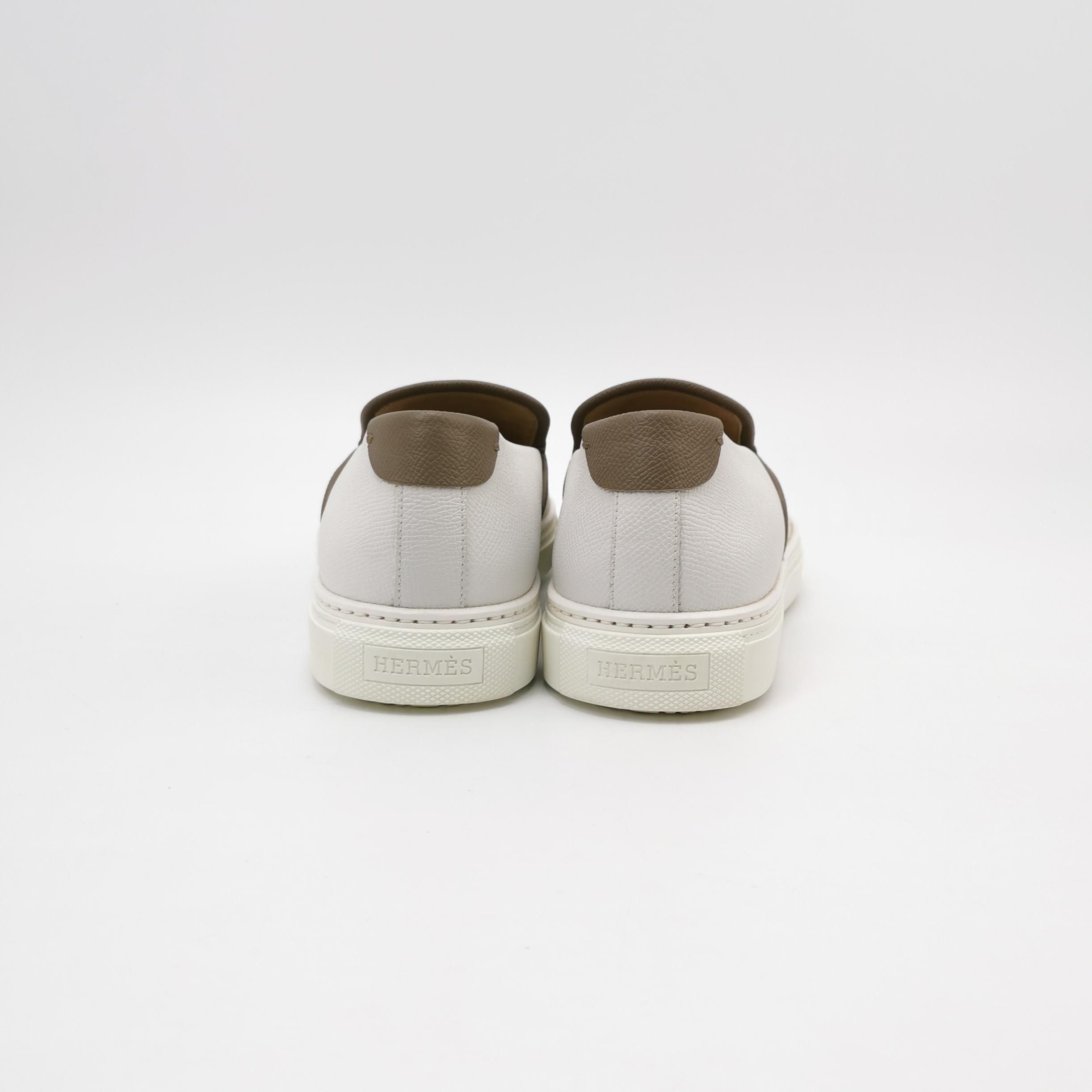 Hermes Hermes Leather Trim Slip-on Sneakers EU 40.5 Size US 7 / EU 40 - 5 Thumbnail