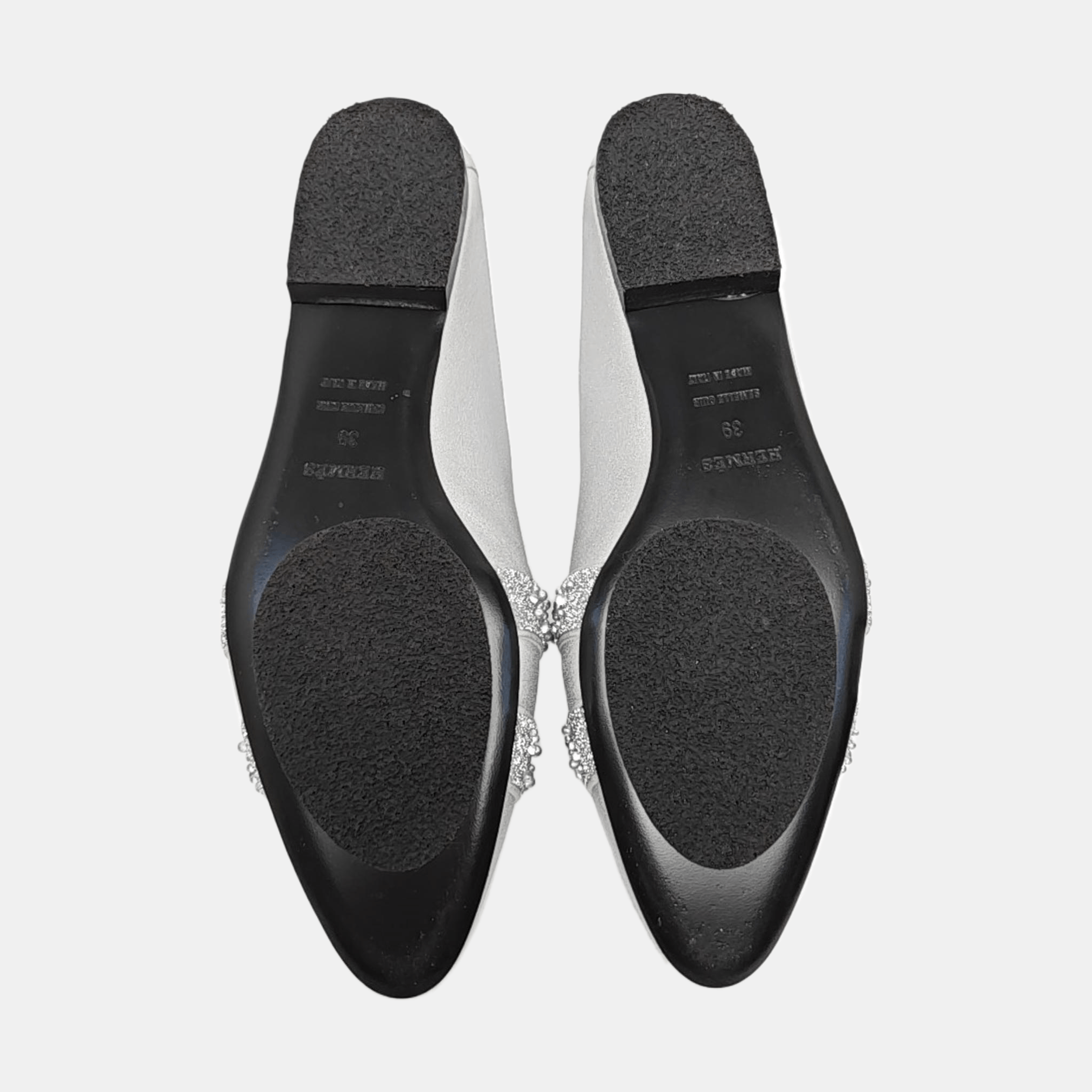 Hermes HERMÈS Embellished Silver Leather Mules 39 Size US 9 / IT 39 - 6 Thumbnail