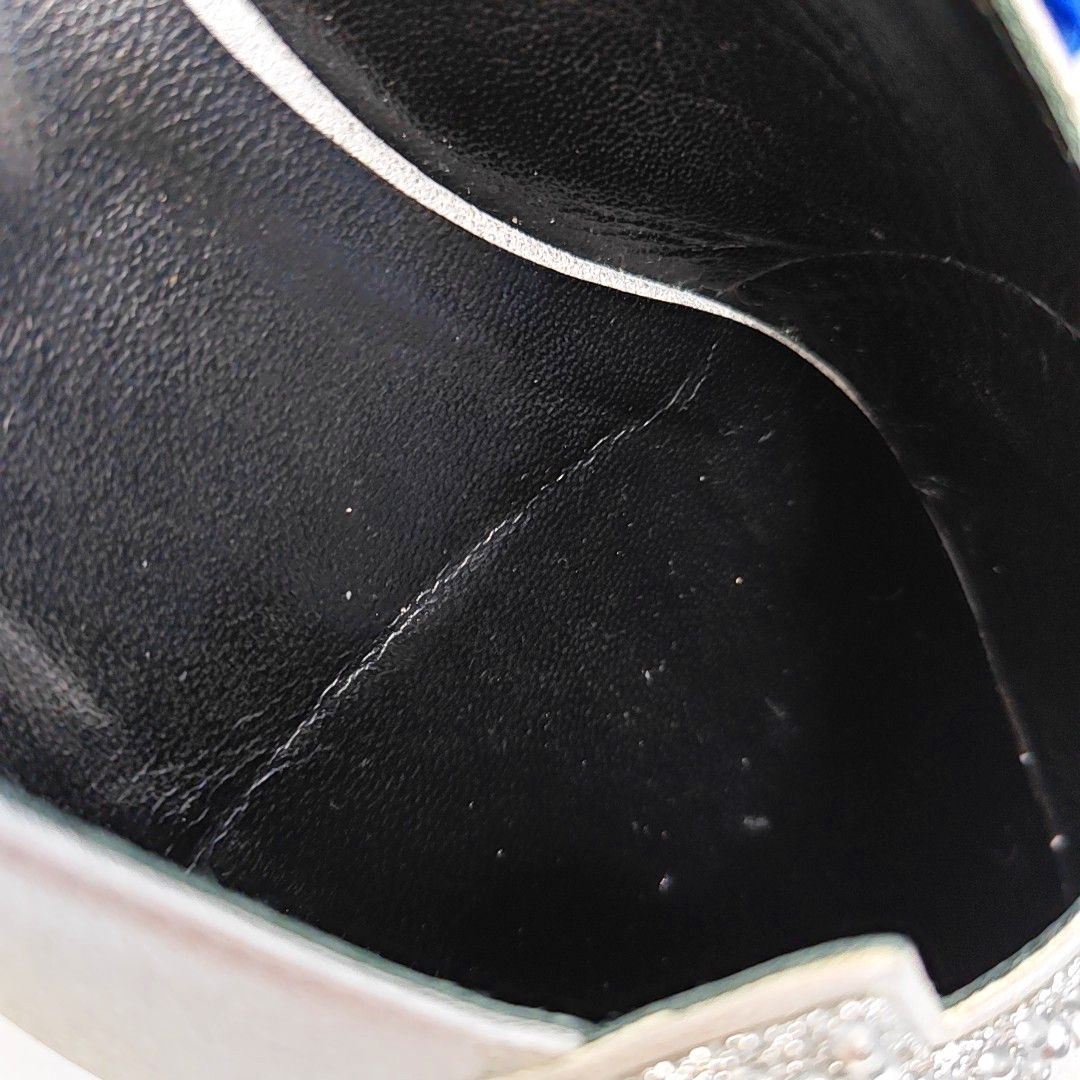 Hermes HERMÈS Embellished Silver Leather Mules 39 Size US 9 / IT 39 - 9 Thumbnail