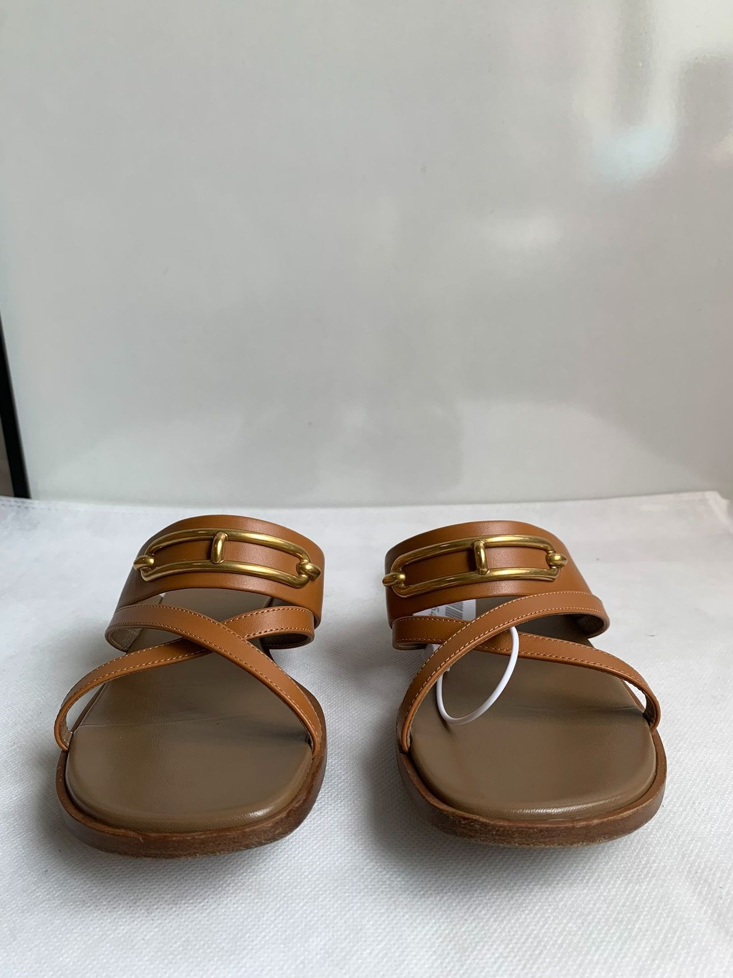 Hermes Hermes Gold Leather Chaine d'Ancre Sandals 36.5 Size US 6.5 / IT 36.5 - 4 Thumbnail