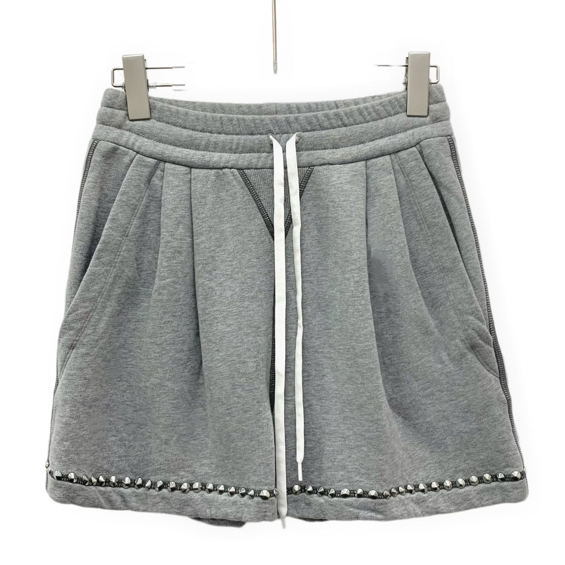 Miu Miu Miu Miu Studded Logo Sweat Shorts IT 36 Size 25" / US 0 / IT 36 - 2 Thumbnail