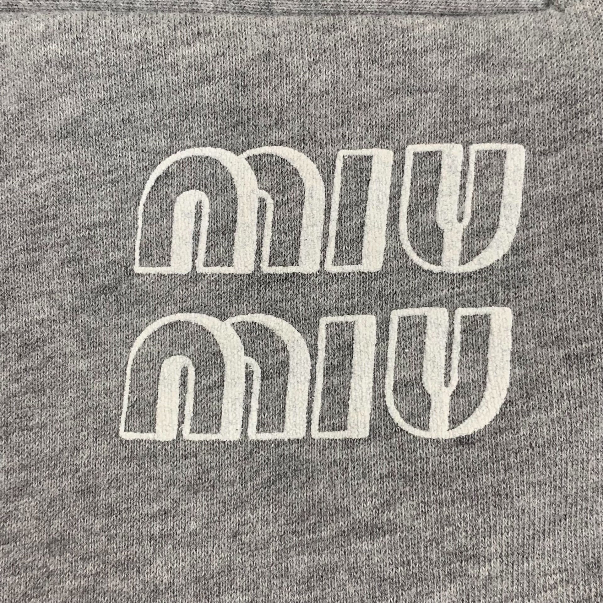 Miu Miu Miu Miu Studded Logo Sweat Shorts IT 36 Size 25" / US 0 / IT 36 - 6 Thumbnail