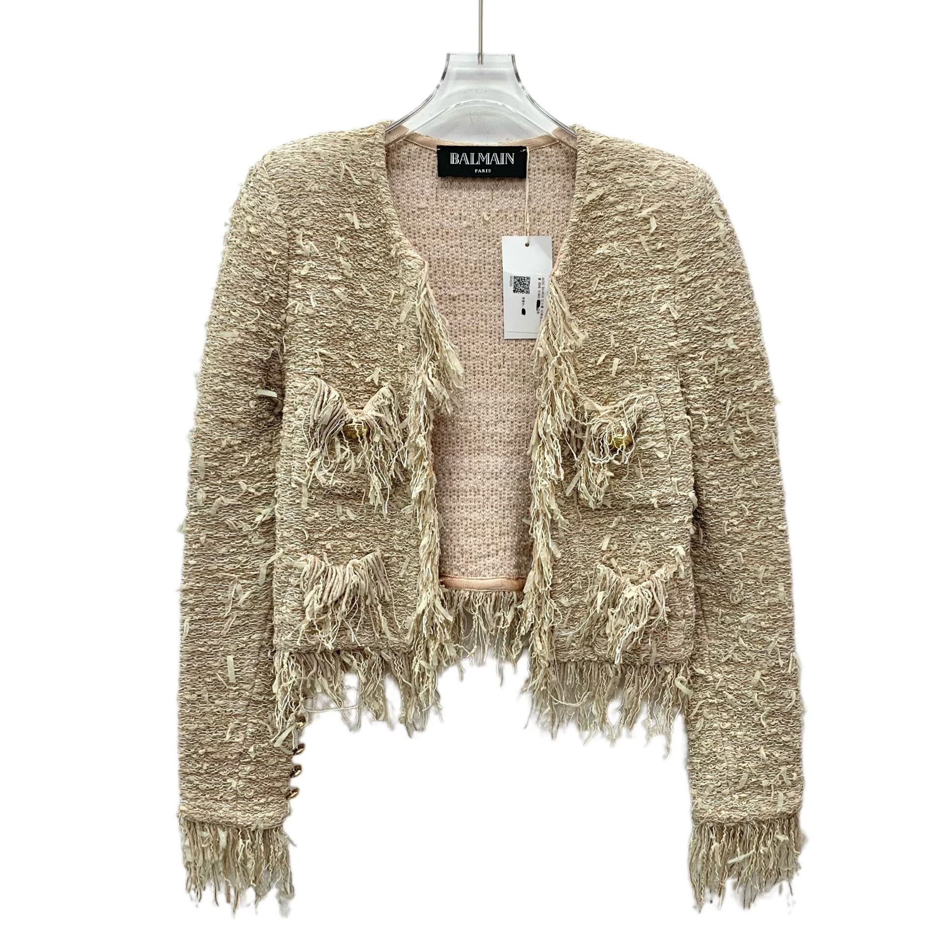 Balmain Balmain Fringe Tweed Knit Jacket 38 Size S / US 4 / IT 40 - 2 Thumbnail