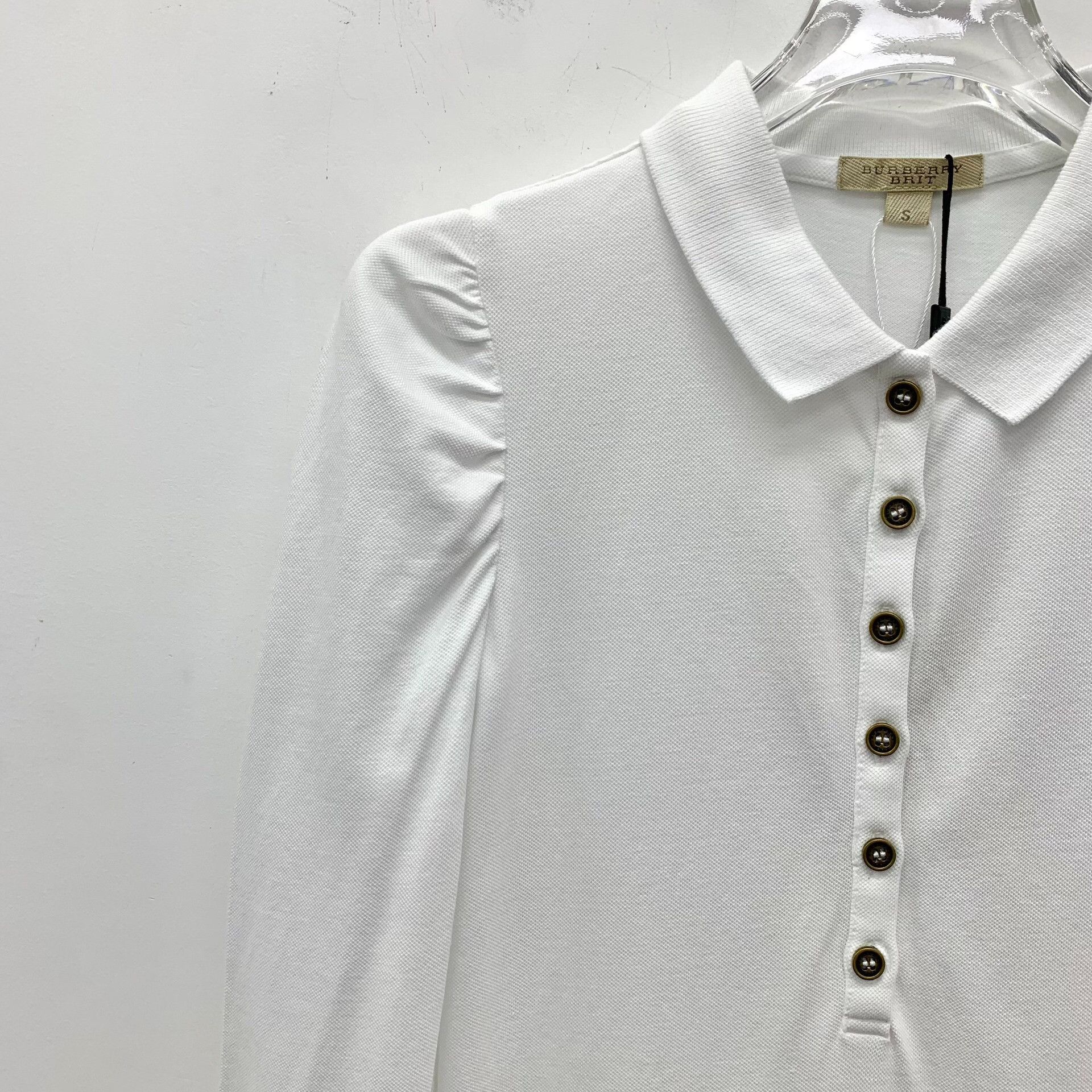 Burberry Burberry Puff Sleeve Long Sleeve Polo Shirt S Size S / US 4 / IT 40 - 4 Thumbnail