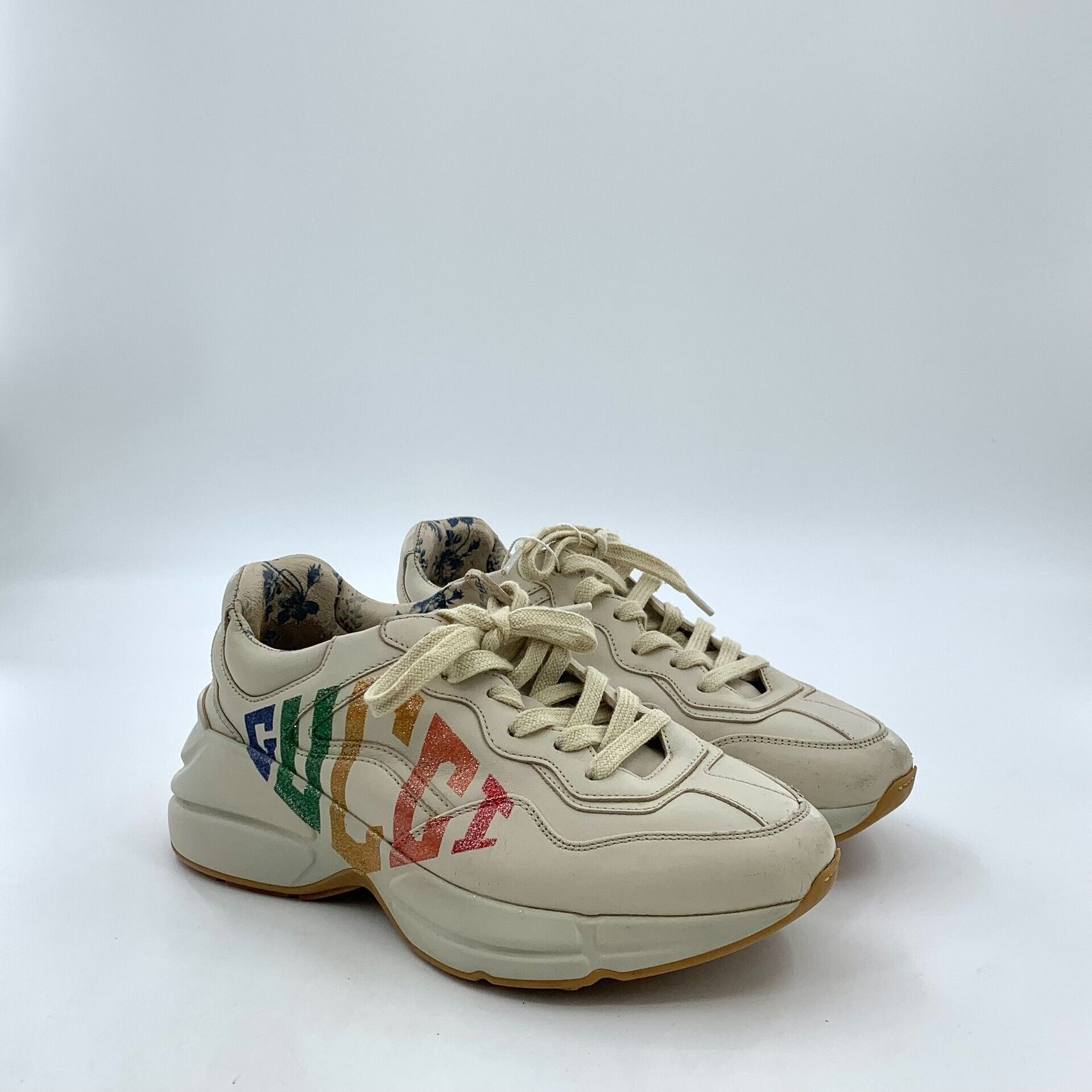 Gucci Gucci Rainbow Logo Rhyton Sneakers 36.5 Size US 6.5 / IT 36.5 - 3 Thumbnail