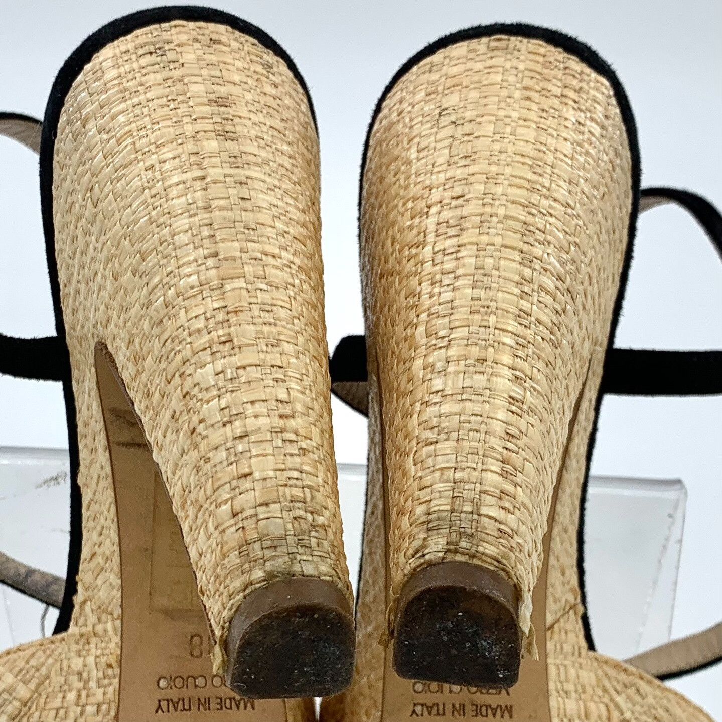 Fendi Fendi Raffia Woven Platform Sandals EU 38 Size US 8 / IT 38 - 10 Thumbnail