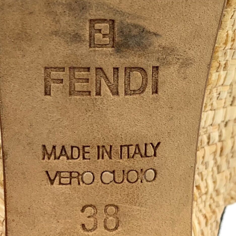 Fendi Fendi Raffia Woven Platform Sandals EU 38 Size US 8 / IT 38 - 7 Thumbnail