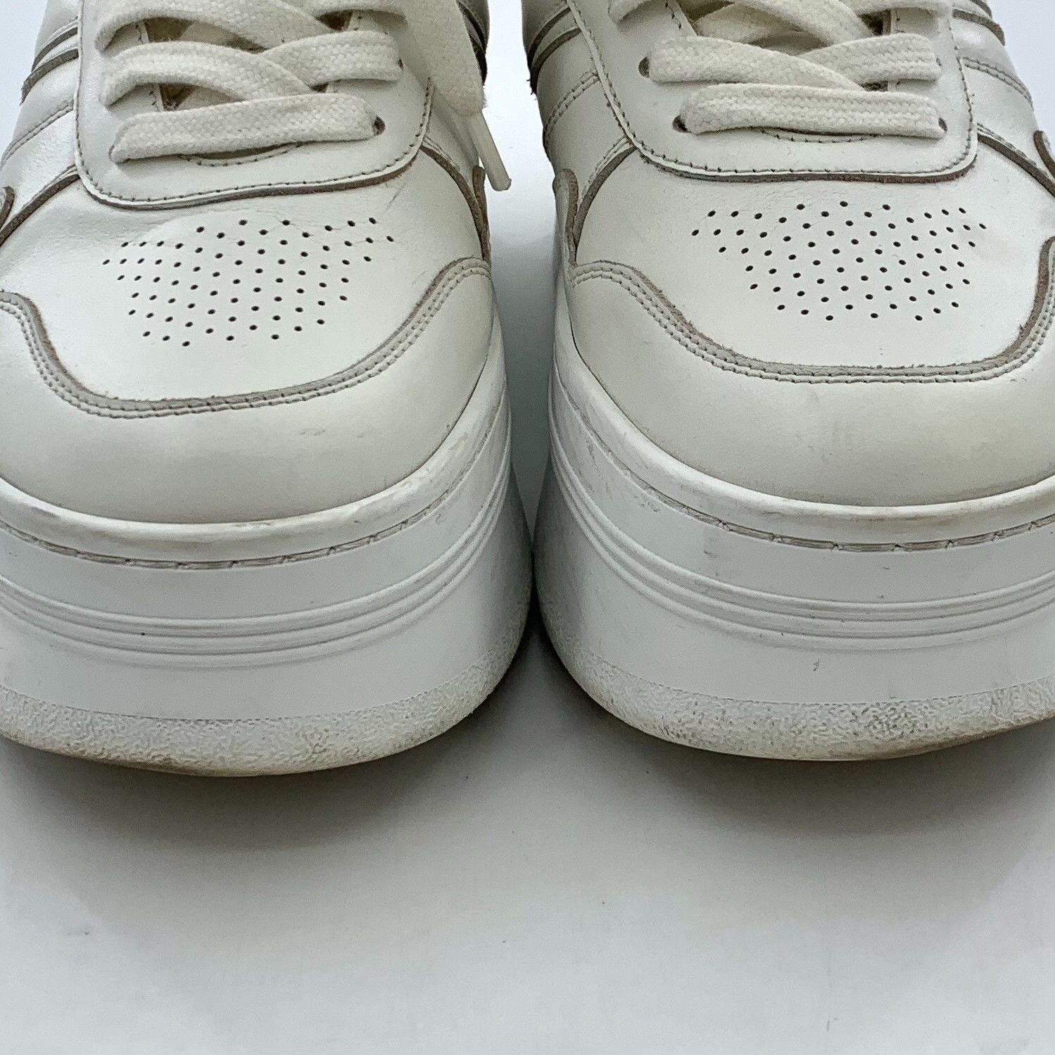 Celine Celine Block White Leather Platform Sneakers 34 Size US 4 / IT 34 - 10 Thumbnail