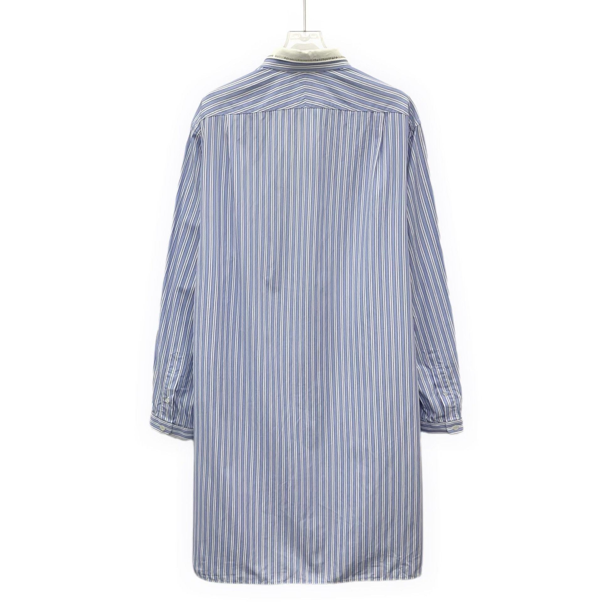 Gucci Gucci Striped Beaded Collar Shirt Dress IT 44 Size M / US 6-8 / IT 42-44 - 3 Thumbnail