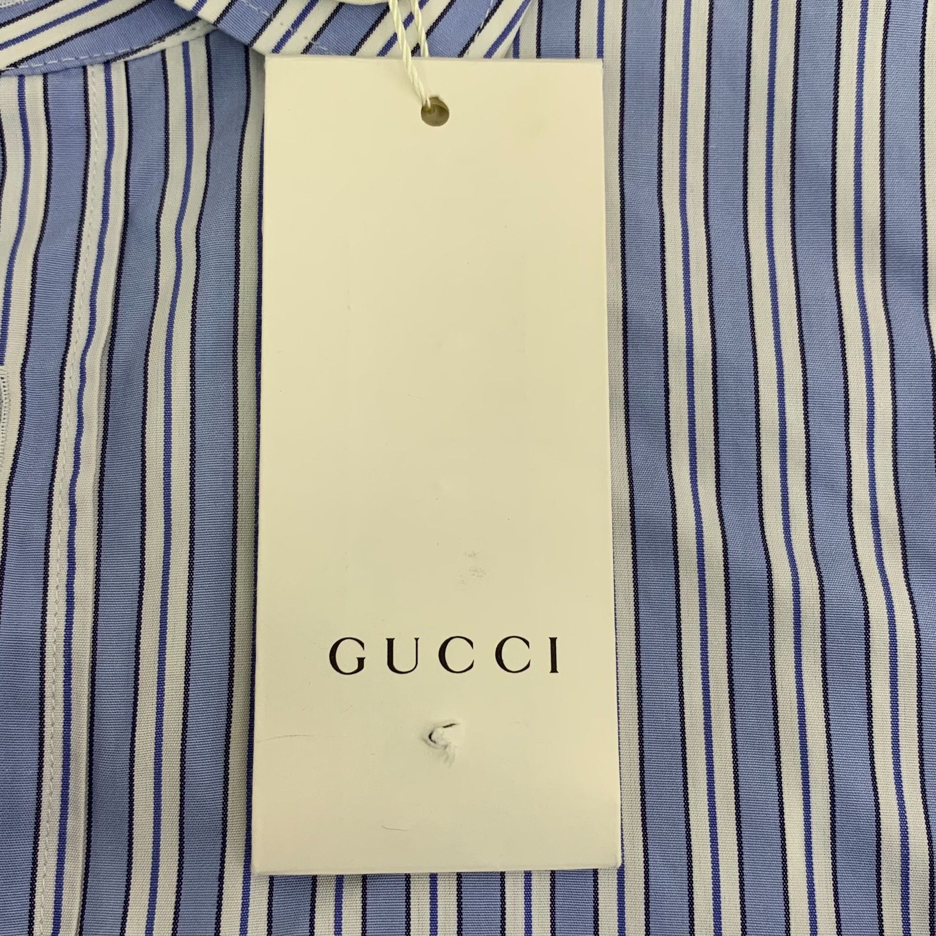 Gucci Gucci Striped Beaded Collar Shirt Dress IT 44 Size M / US 6-8 / IT 42-44 - 8 Thumbnail