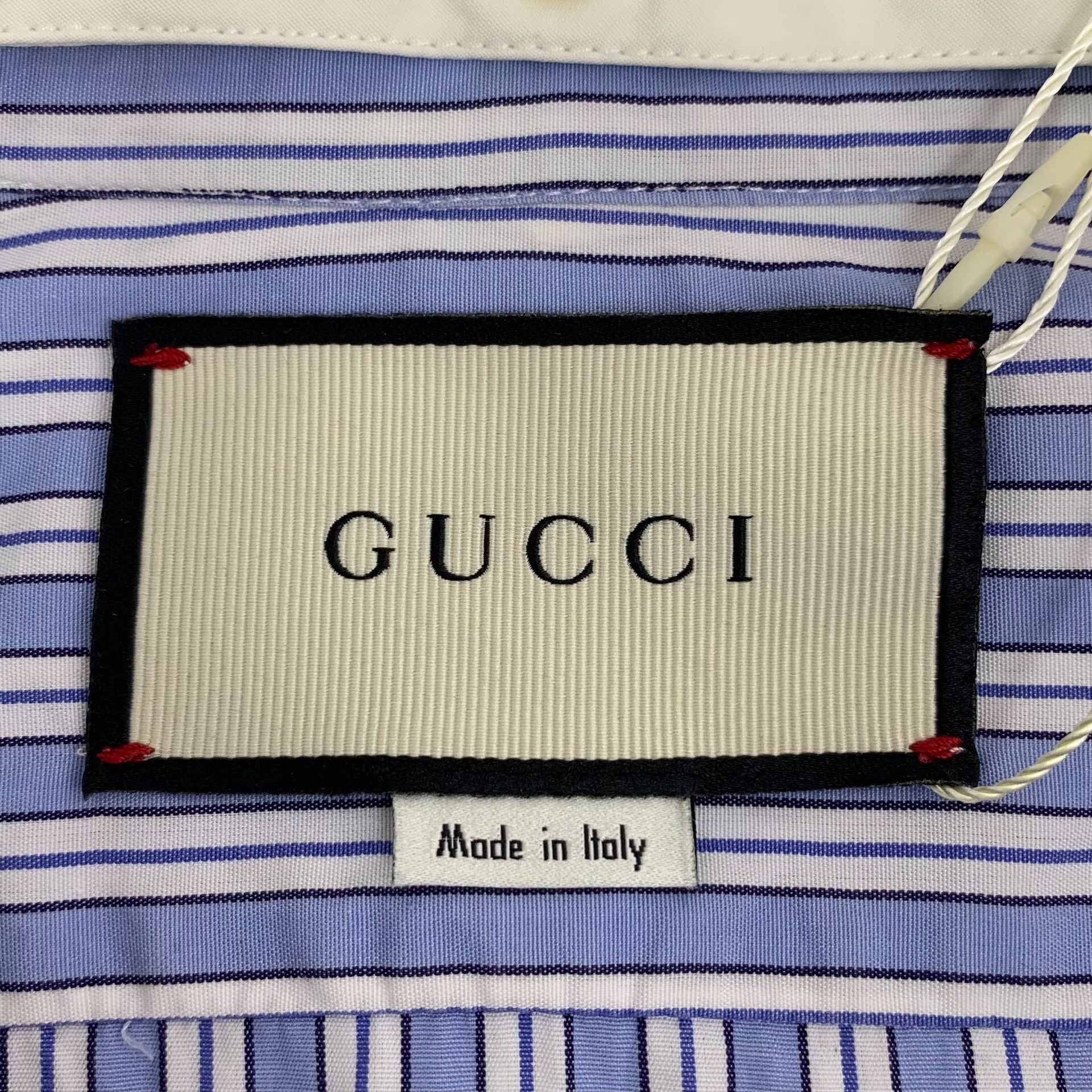 Gucci Gucci Striped Beaded Collar Shirt Dress IT 44 Size M / US 6-8 / IT 42-44 - 7 Thumbnail