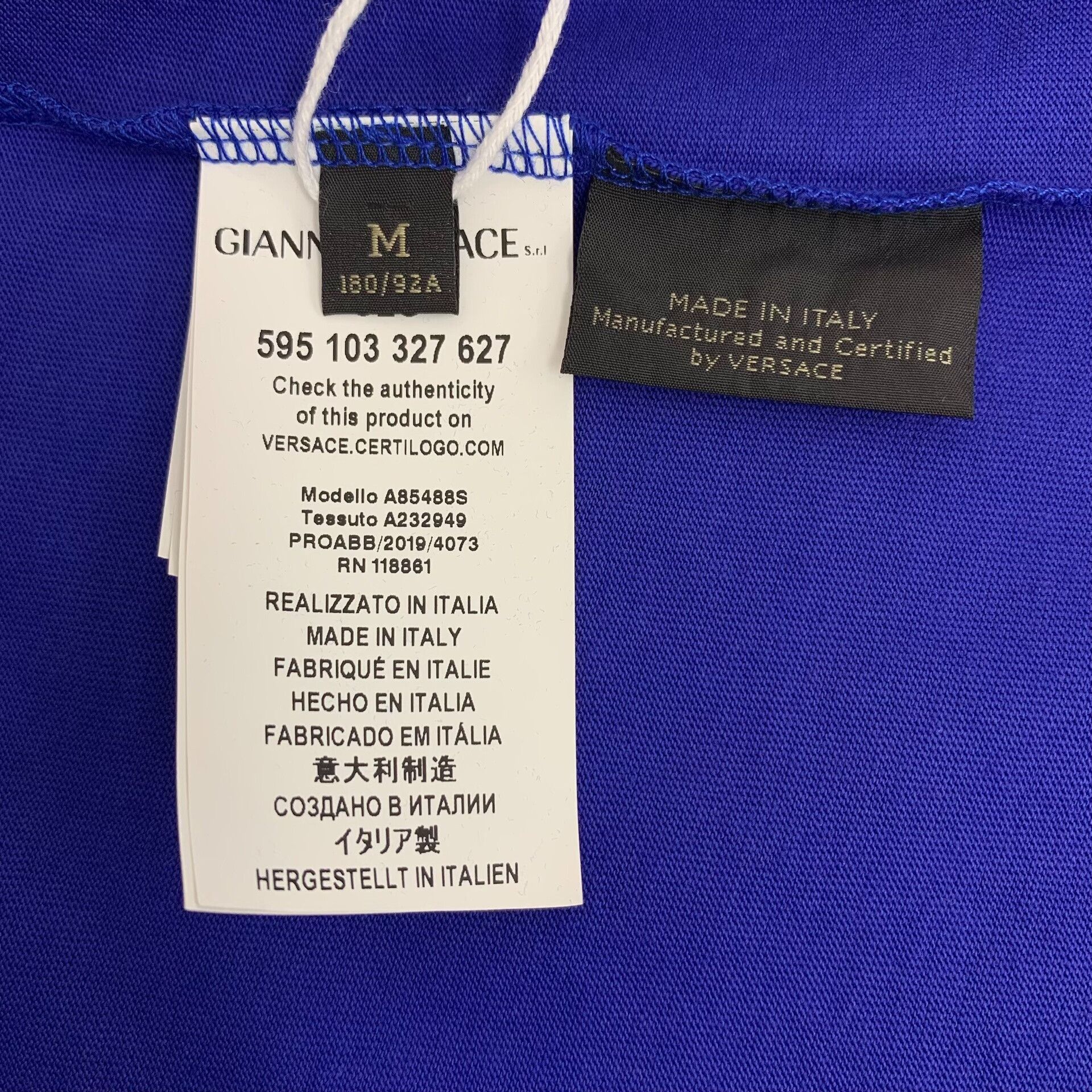 Versace Versace Logo Print Short Sleeve T-Shirt Size M Size US M / EU 48-50 / 2 - 8 Thumbnail