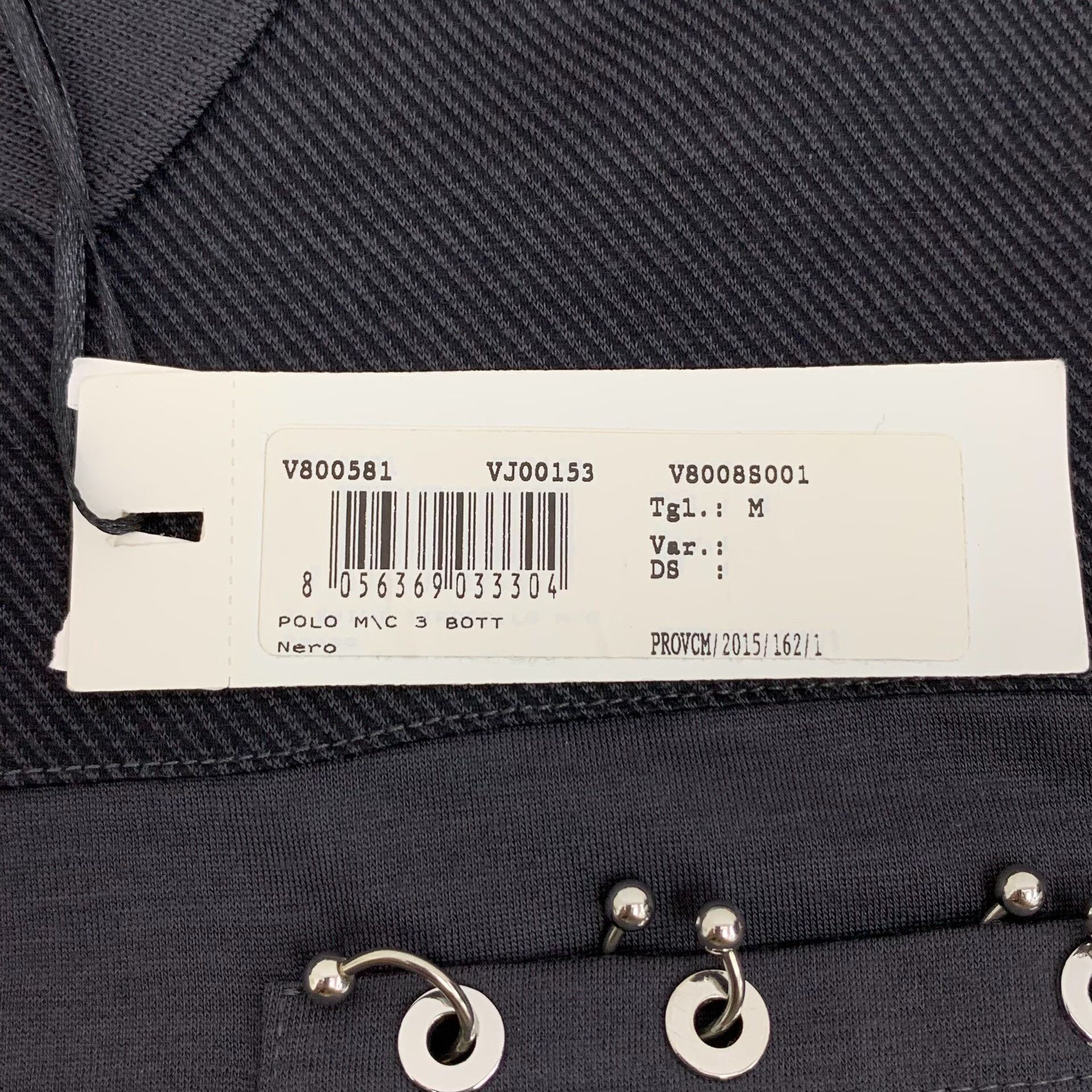 Versace Versace Collection Black Ring Detail Polo Shirt Size M Size US M / EU 48-50 / 2 - 7 Thumbnail