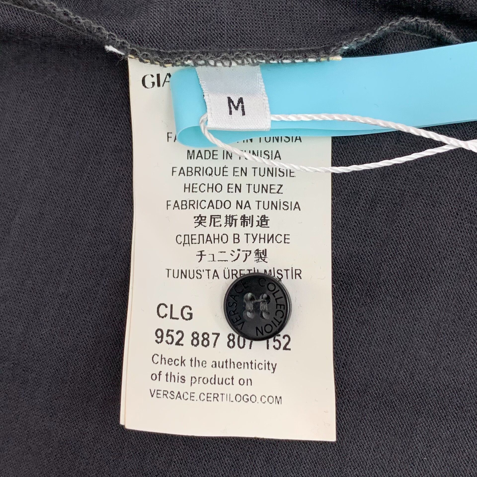 Versace Versace Collection Black Ring Detail Polo Shirt Size M Size US M / EU 48-50 / 2 - 8 Thumbnail