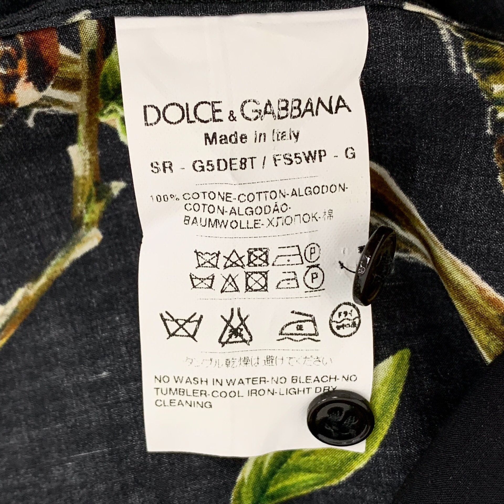 Dolce & Gabbana Dolce & Gabbana Bird Print Button Up Shirt 38 Size US S / EU 44-46 / 1 - 7 Thumbnail