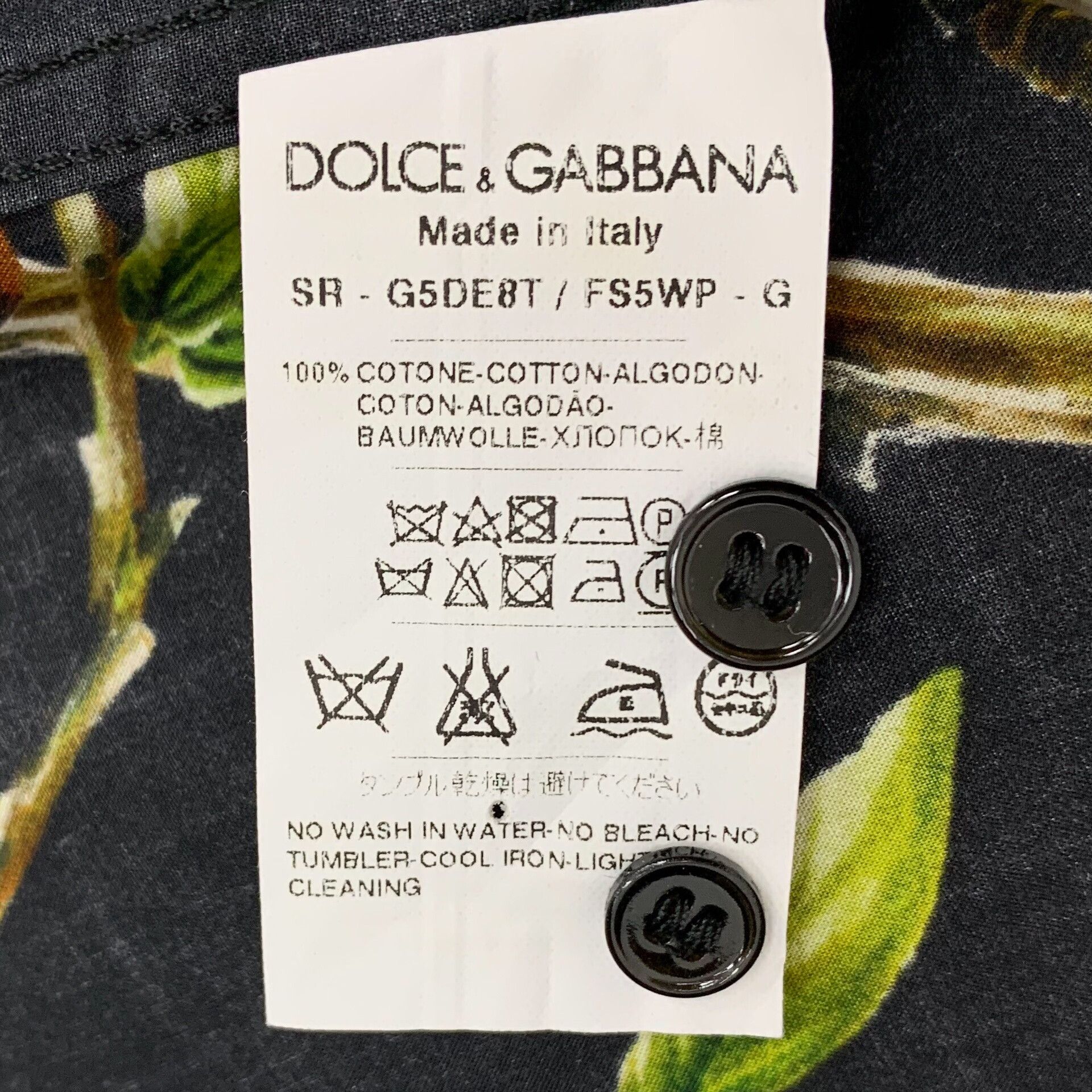Dolce & Gabbana Dolce & Gabbana Bird Print Cotton Shirt 38 Size US S / EU 44-46 / 1 - 7 Thumbnail
