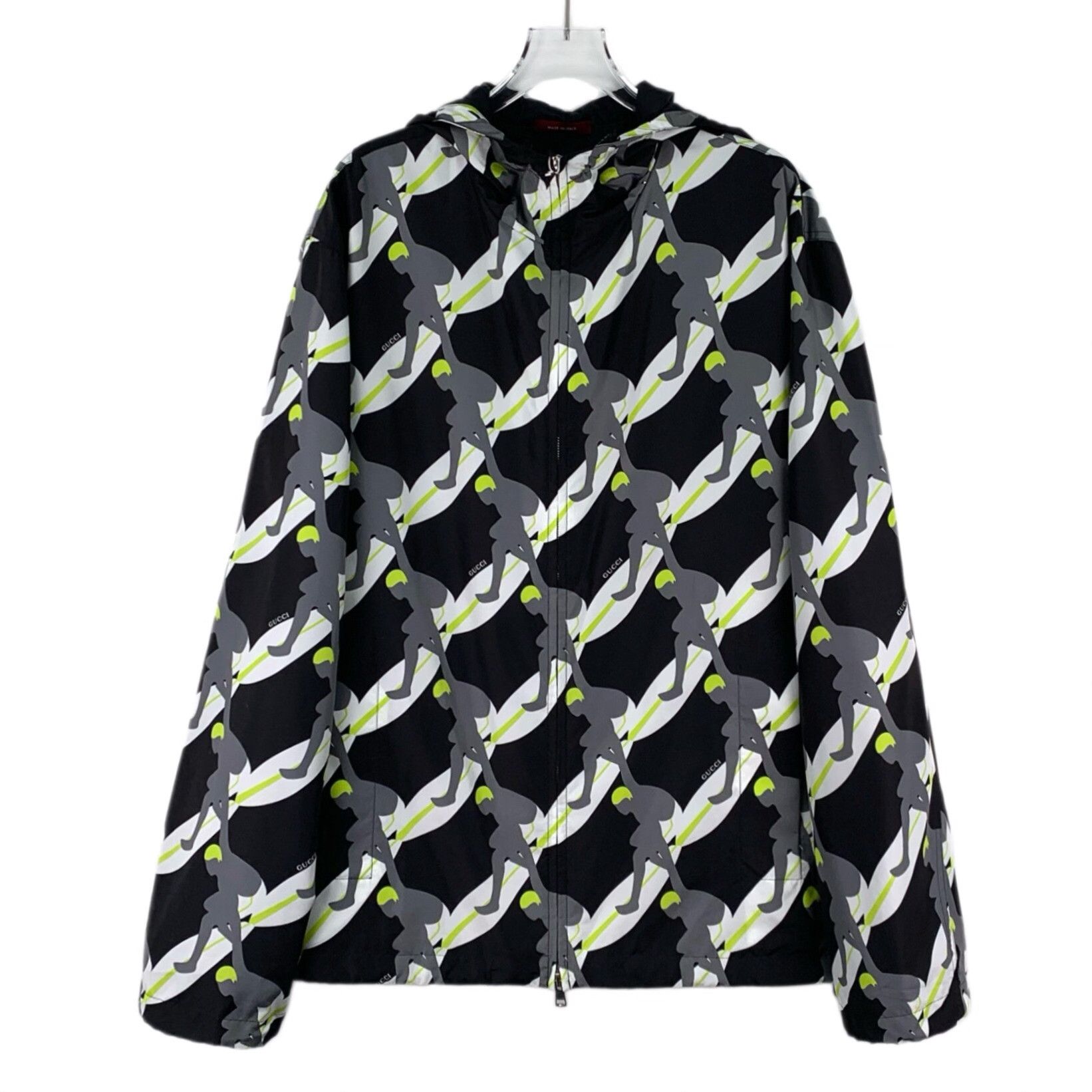 Gucci Gucci Graphic Print Zip-Up Hooded Jacket Size 48 Size US M / EU 48-50 / 2 - 2 Thumbnail